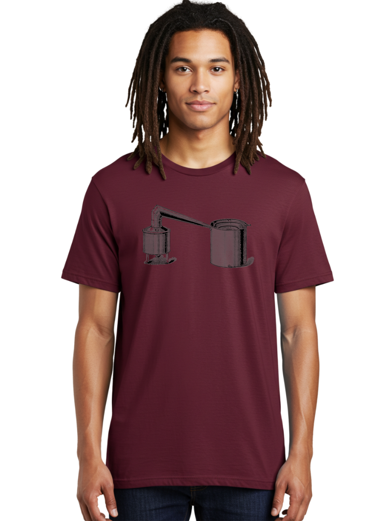 Coffeepot Men'S Graphic Tee, 100% Cotton, Comfortable Casual Summer Wear, Machine Washable, Vintage Laboratory Equipment, Scientific Apparatus, Distillation Device, Metal Containers, Pipes And Tubes, Retro Laboratory Setup, Aad586