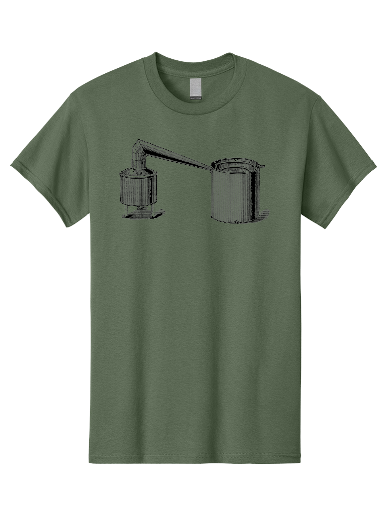 Coffeepot Men'S Graphic Tee, 100% Cotton, Comfortable Casual Summer Wear, Machine Washable, Vintage Laboratory Equipment, Scientific Apparatus, Distillation Device, Metal Containers, Pipes And Tubes, Retro Laboratory Setup, Aad586