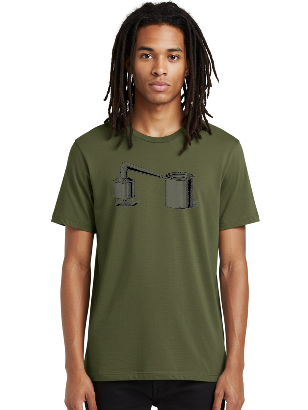 Coffeepot Men'S Graphic Tee, 100% Cotton, Comfortable Casual Summer Wear, Machine Washable, Vintage Laboratory Equipment, Scientific Apparatus, Distillation Device, Metal Containers, Pipes And Tubes, Retro Laboratory Setup, Aad586