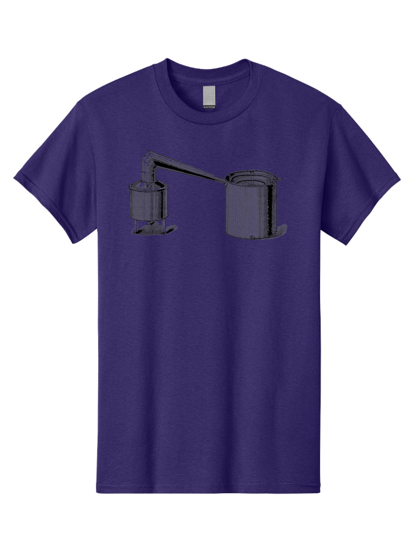 Coffeepot Men'S Graphic Tee, 100% Cotton, Comfortable Casual Summer Wear, Machine Washable, Vintage Laboratory Equipment, Scientific Apparatus, Distillation Device, Metal Containers, Pipes And Tubes, Retro Laboratory Setup, Aad586
