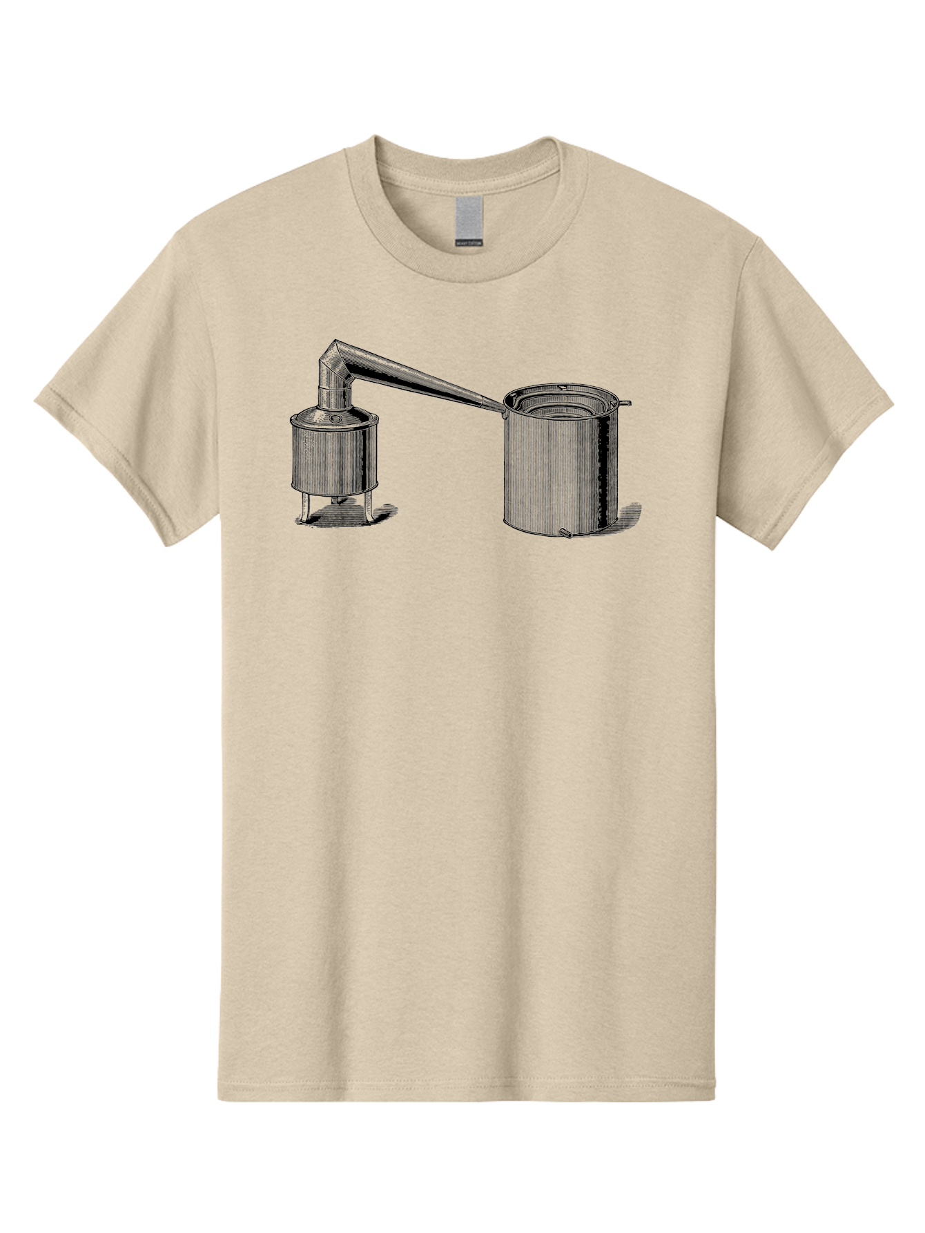 Coffeepot Men'S Graphic Tee, 100% Cotton, Comfortable Casual Summer Wear, Machine Washable, Vintage Laboratory Equipment, Scientific Apparatus, Distillation Device, Metal Containers, Pipes And Tubes, Retro Laboratory Setup, Aad586