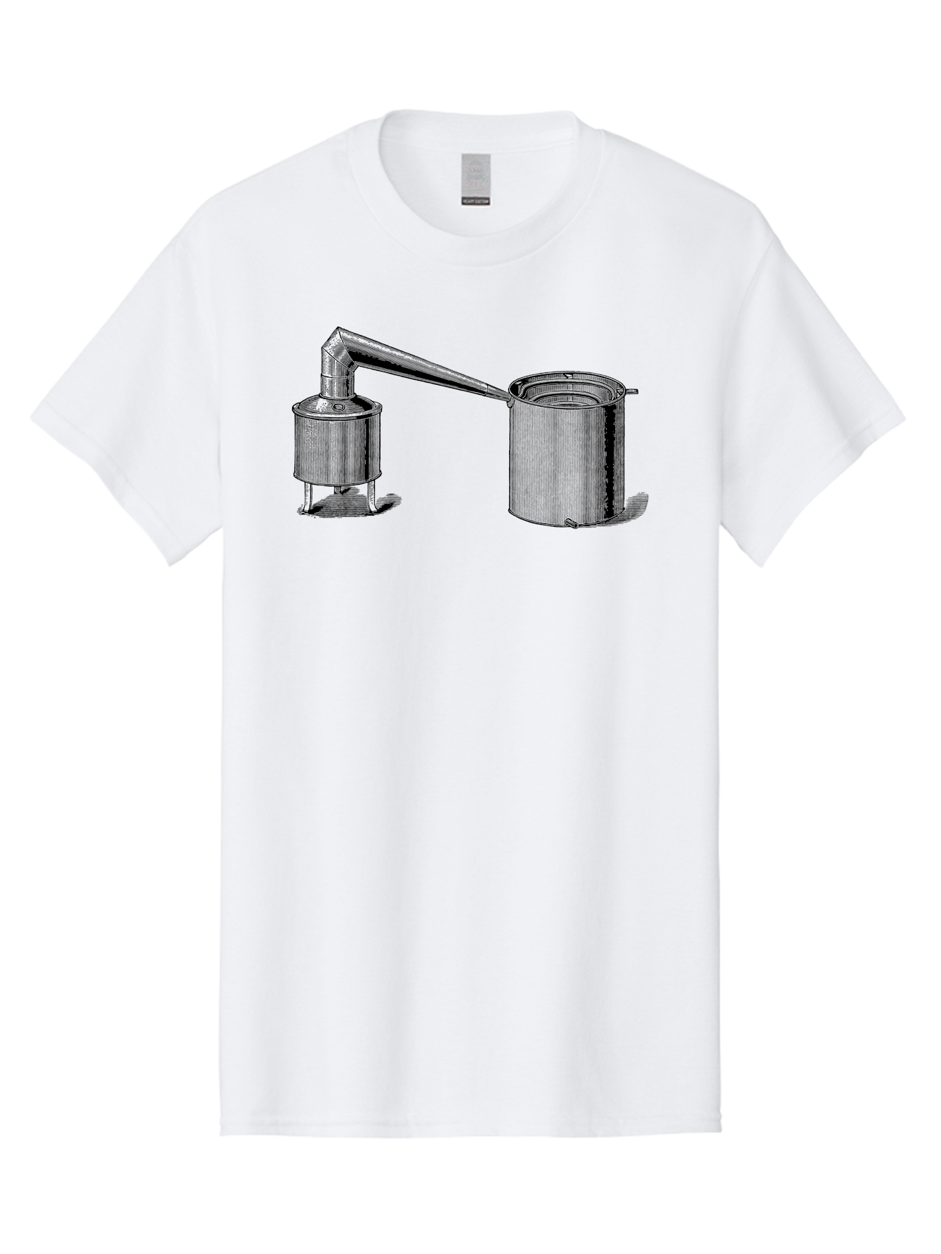 Coffeepot Men'S Graphic Tee, 100% Cotton, Comfortable Casual Summer Wear, Machine Washable, Vintage Laboratory Equipment, Scientific Apparatus, Distillation Device, Metal Containers, Pipes And Tubes, Retro Laboratory Setup, Aad586