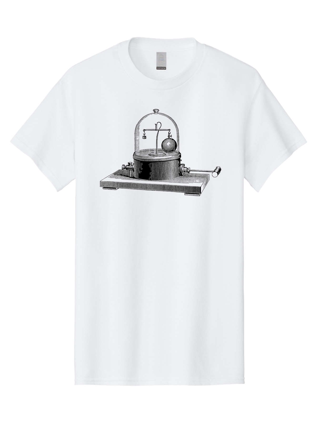 Coulomb-S-Electrometer Men'S Graphic Tee, 100% Cotton, Comfortable Casual Summer Wear, Machine Washable, Scientific Equipment, Torsion Balance, Electrostatic Measurement, Scientific Instrument, Experimental Setup, Laboratory Device, Aad588