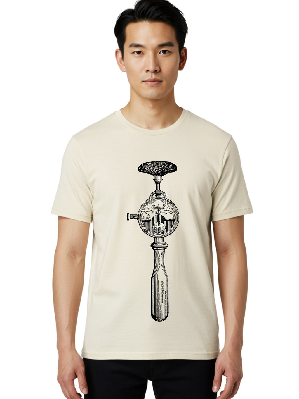Durometer Men'S Graphic Tee, 100% Cotton, Comfortable Casual Summer Wear, Machine Washable, Schmidt Hammer, Concrete Testing Equipment, Rebound Hammer Test, Concrete Strength Testing, Non-Destructive Testing, Construction Materials Testing, Aad593