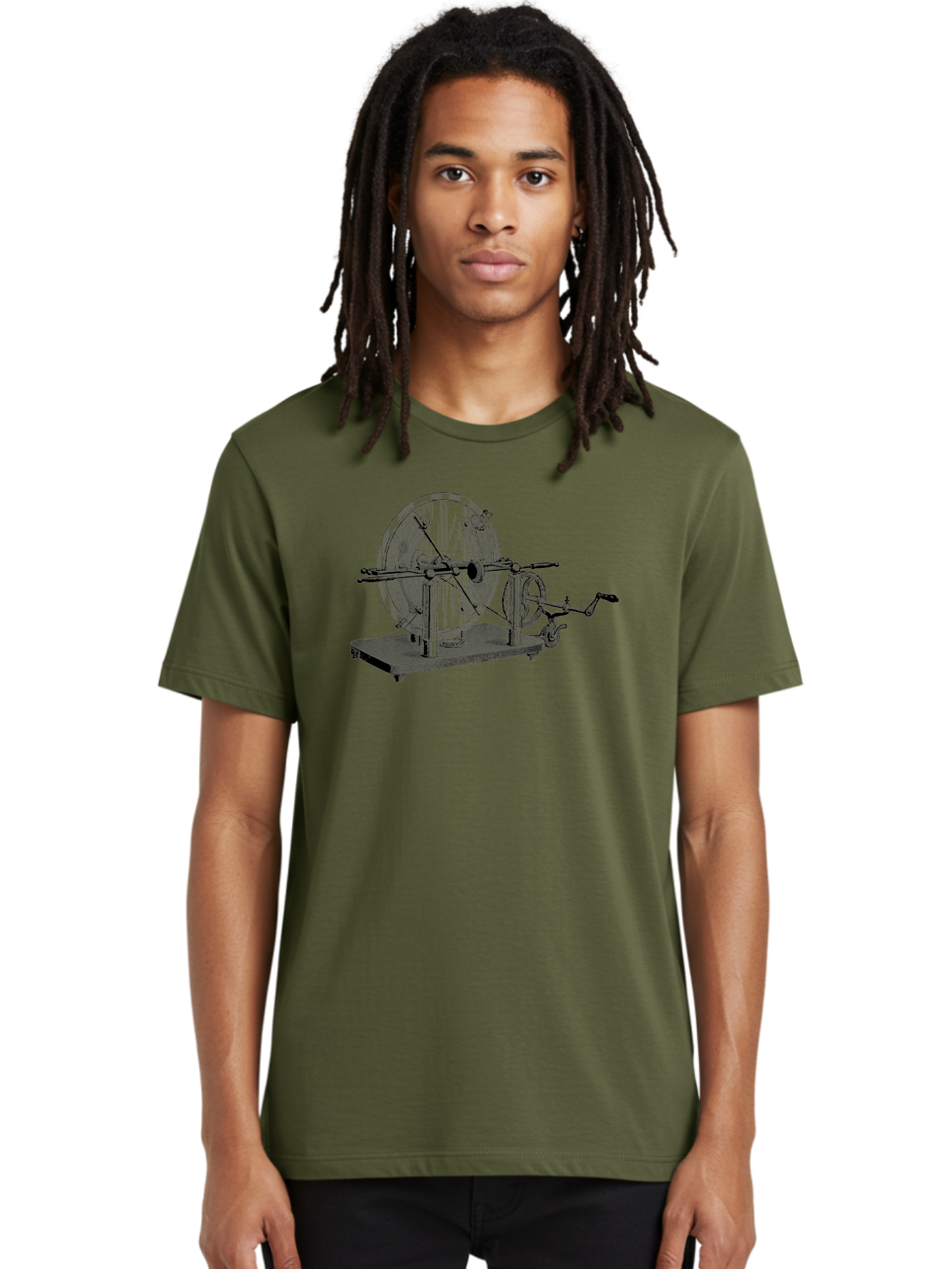 Electrostatic-Generator Men'S Graphic Tee, 100% Cotton, Comfortable Casual Summer Wear, Machine Washable, Electrostatic Generator, Wimshurst Machine, Static Electricity, Antique Equipment, Vintage Science, Experimental Apparatus, Aad595
