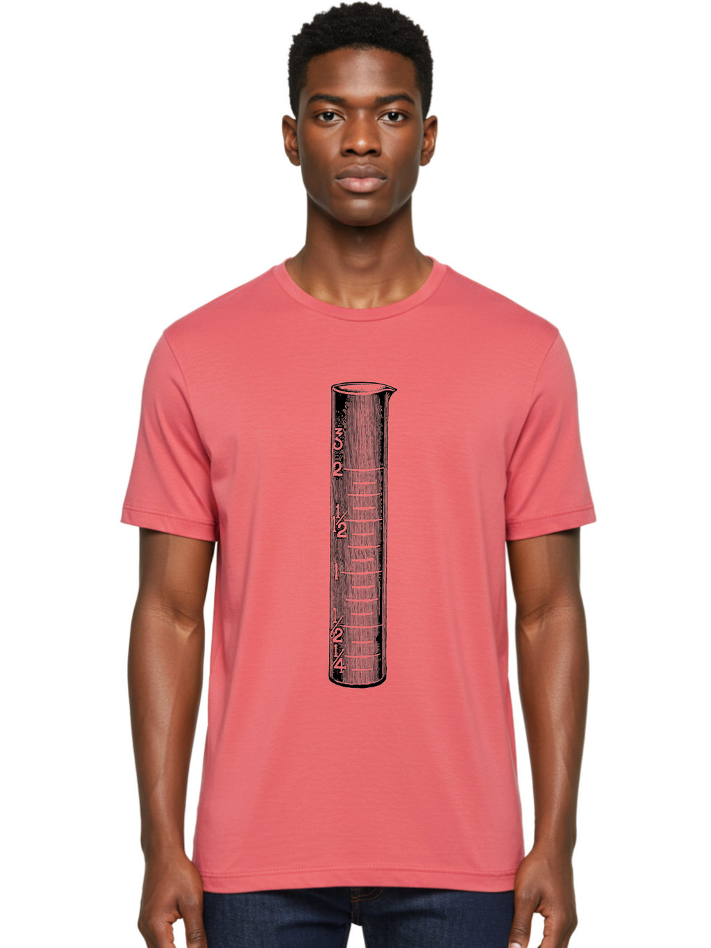 Graduated-Cylinder Men'S Graphic Tee, 100% Cotton, Comfortable Casual Summer Wear, Machine Washable, Laboratory Equipment, Measuring Cylinder, Graduated Markings, 4 Oz Capacity, Precise Measurement, Scientific Tools, Laboratory Glassware Aad607