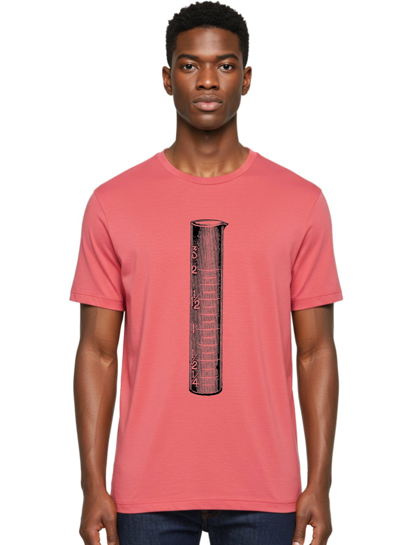 Graduated-Cylinder Men'S Graphic Tee, 100% Cotton, Comfortable Casual Summer Wear, Machine Washable, Laboratory Equipment, Measuring Cylinder, Graduated Markings, 4 Oz Capacity, Precise Measurement, Scientific Tools, Laboratory Glassware Aad607