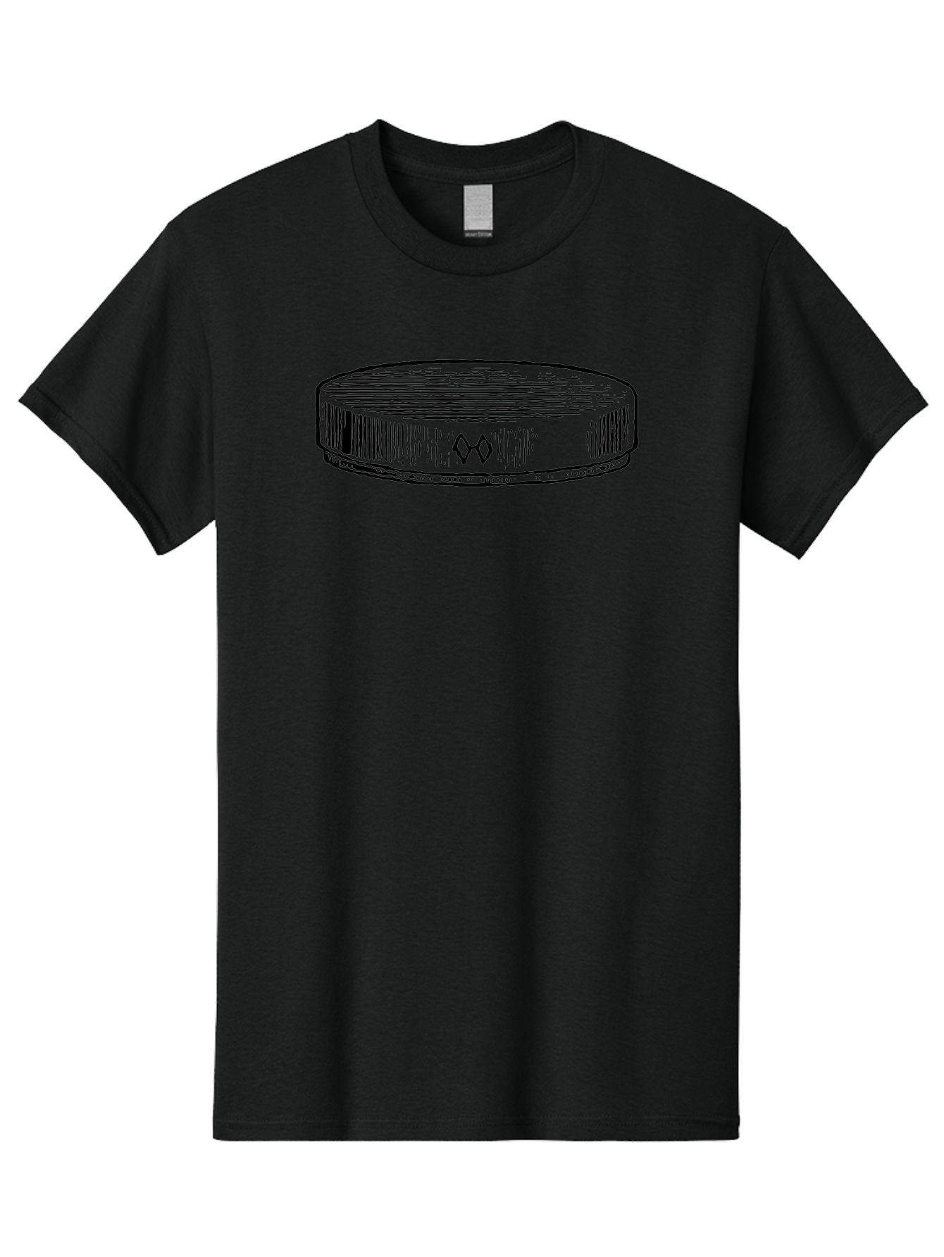 Hockey-Puck Men'S Graphic Tee, 100% Cotton, Comfortable Casual Summer Wear, Machine Washable, Hockey Puck, Sports Equipment, Ice Hockey, Athletic Gear, Winter Sports, Competitive Teams, Nhl Symbol, Puck Design Aad609