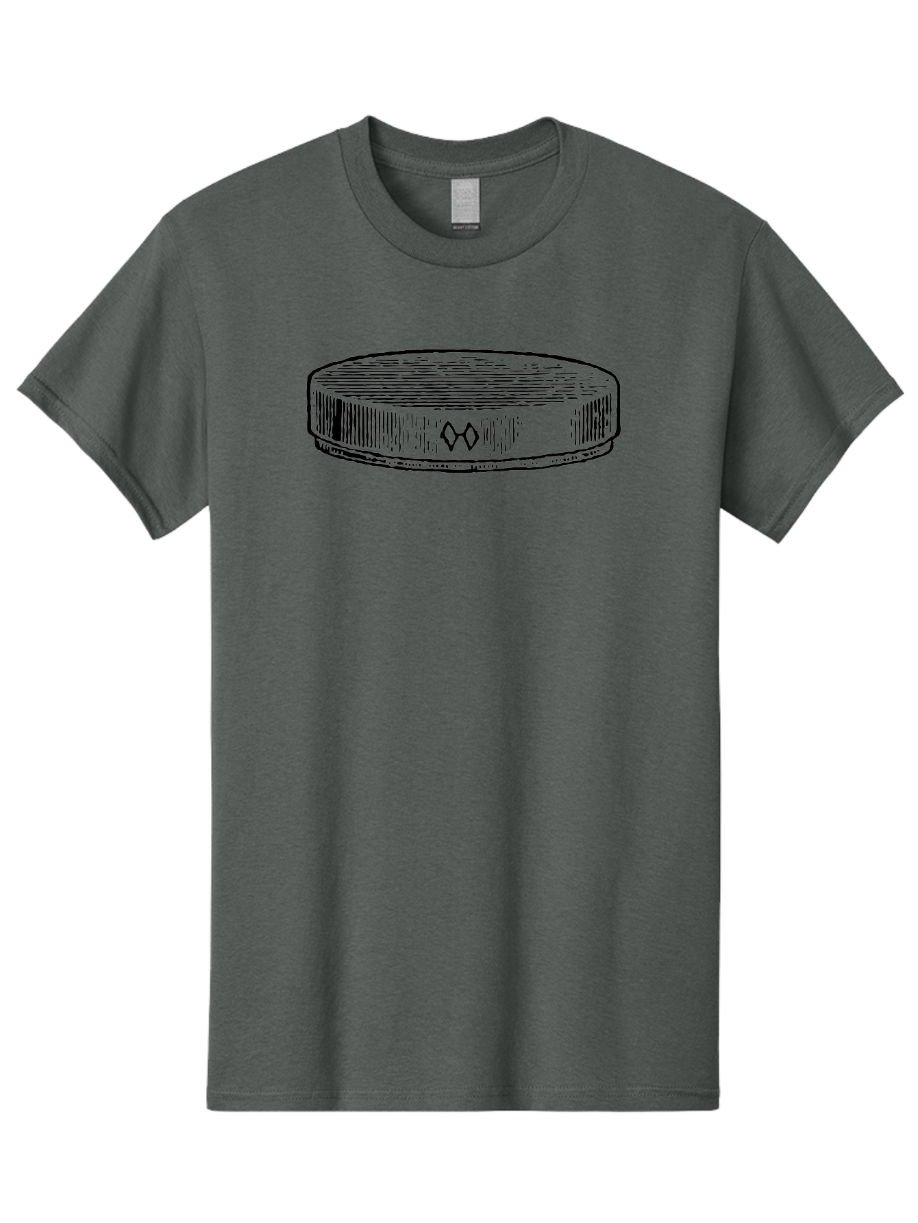Hockey-Puck Men'S Graphic Tee, 100% Cotton, Comfortable Casual Summer Wear, Machine Washable, Hockey Puck, Sports Equipment, Ice Hockey, Athletic Gear, Winter Sports, Competitive Teams, Nhl Symbol, Puck Design Aad609