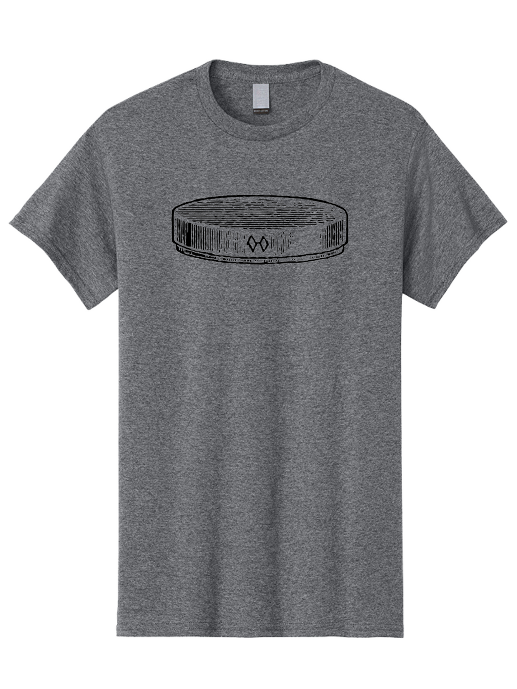 Hockey-Puck Men'S Graphic Tee, 100% Cotton, Comfortable Casual Summer Wear, Machine Washable, Hockey Puck, Sports Equipment, Ice Hockey, Athletic Gear, Winter Sports, Competitive Teams, Nhl Symbol, Puck Design Aad609