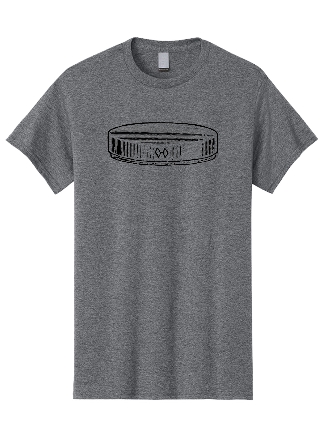Hockey-Puck Men'S Graphic Tee, 100% Cotton, Comfortable Casual Summer Wear, Machine Washable, Hockey Puck, Sports Equipment, Ice Hockey, Athletic Gear, Winter Sports, Competitive Teams, Nhl Symbol, Puck Design Aad609