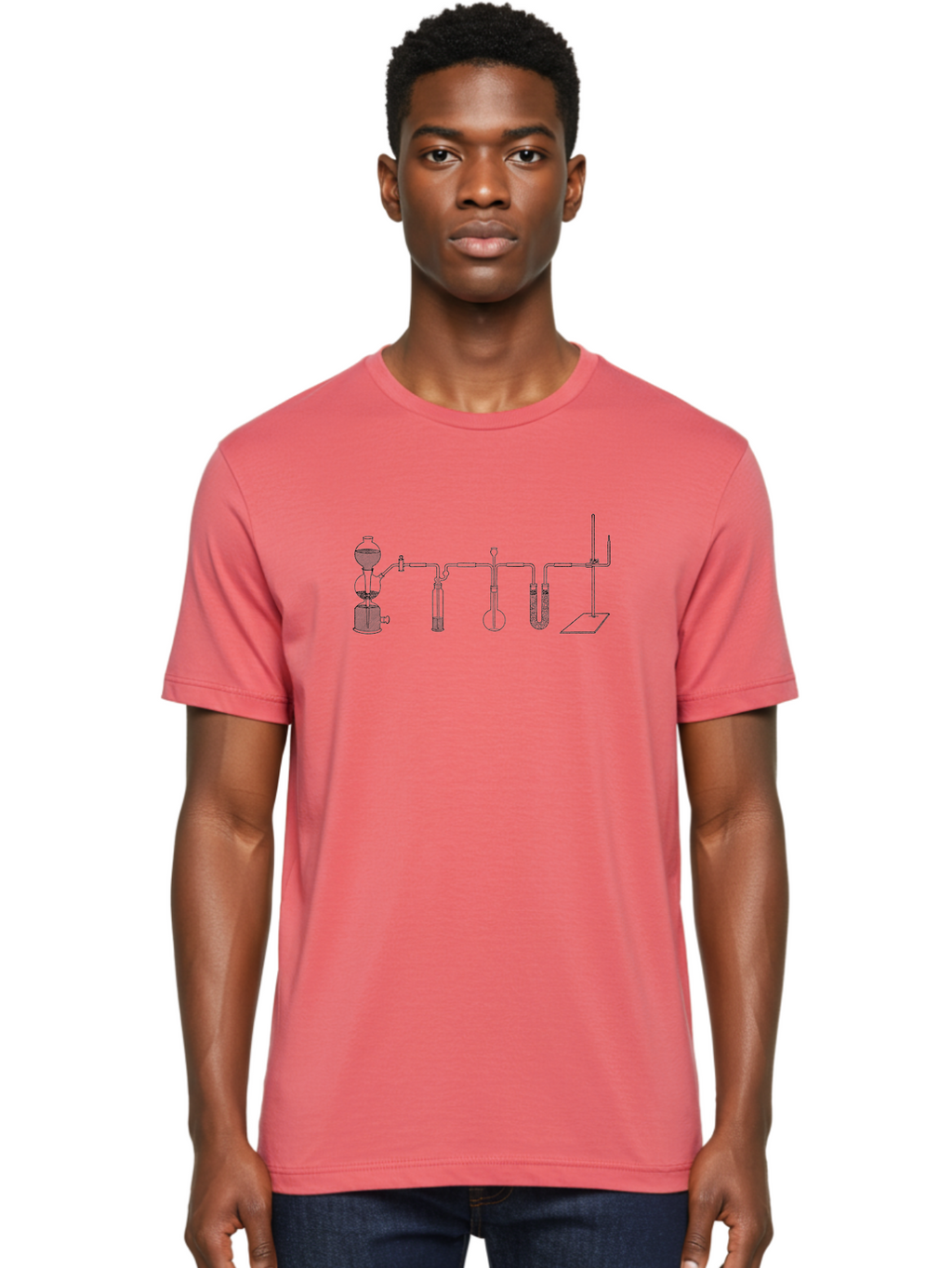 Laboratory-Distillation-Apparatus Men'S Graphic Tee, 100% Cotton, Comfortable Casual Summer Wear, Machine Washable, Laboratory Equipment, Distillation Apparatus, Scientific Instruments, Chemistry Lab, Experimental Setup, Glassware, Aad614