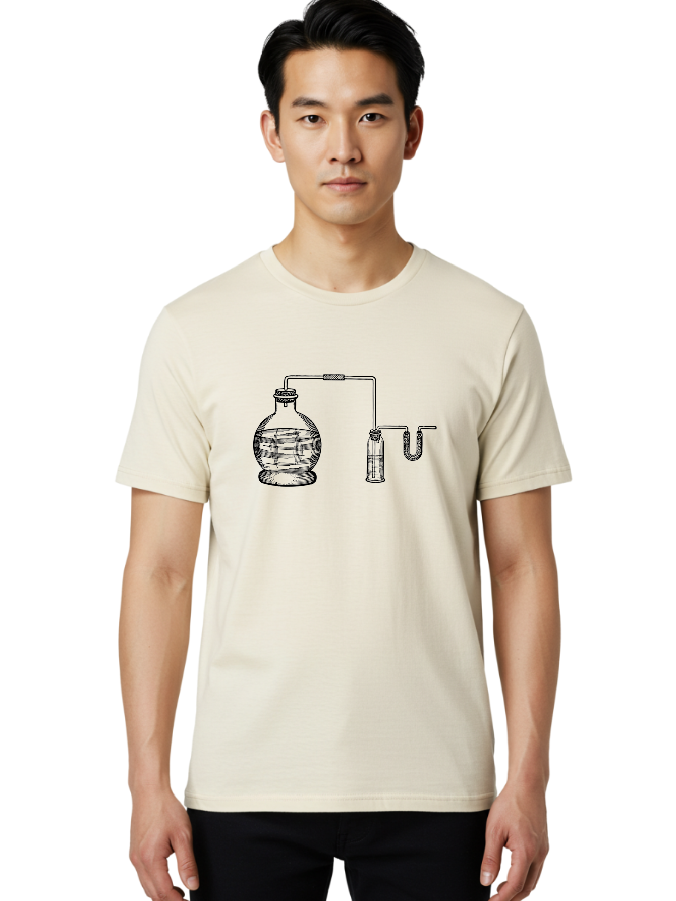 Laboratory-Equipment-1 Men'S Graphic Tee, 100% Cotton, Comfortable Casual Summer Wear, Machine Washable, Laboratory Equipment, Science Experiment, Glassware, Laboratory Flask, Laboratory Tube, Scientific Apparatus, Chemistry Lab, Aad615