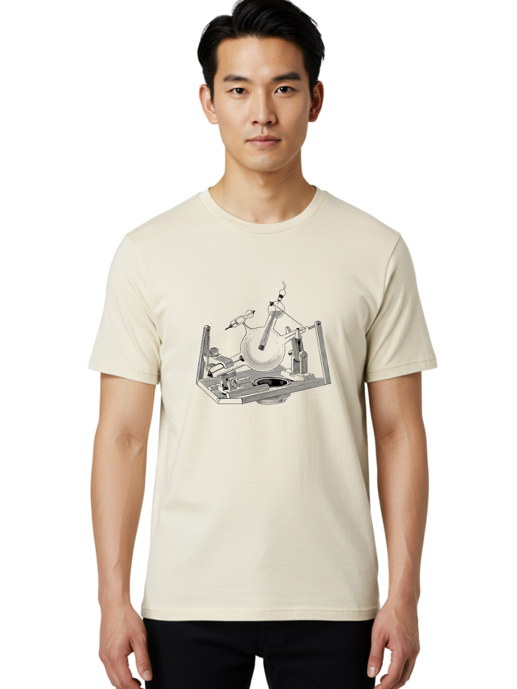Laboratory-Equipment-5 Men'S Graphic Tee, 100% Cotton, Comfortable Casual Summer Wear, Machine Washable, Laboratory Equipment, Scientific Instruments, Glassware, Distillation Apparatus, Chemistry Lab, Experimental Setup, Research Tools, Aad619