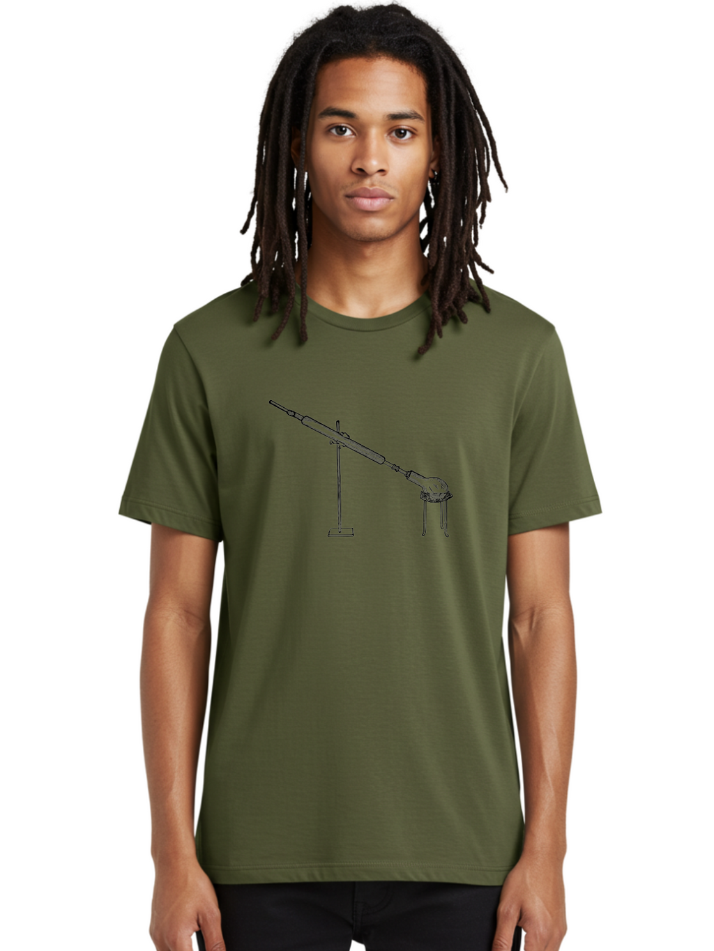 Laboratory-Equipment-8 Men'S Graphic Tee, 100% Cotton, Comfortable Casual Summer Wear, Machine Washable, Laboratory Equipment, Scientific Apparatus, Distillation Setup, Glassware, Chemistry Lab, Science Experiment, Test Tube, Clamp Stand, Aad622