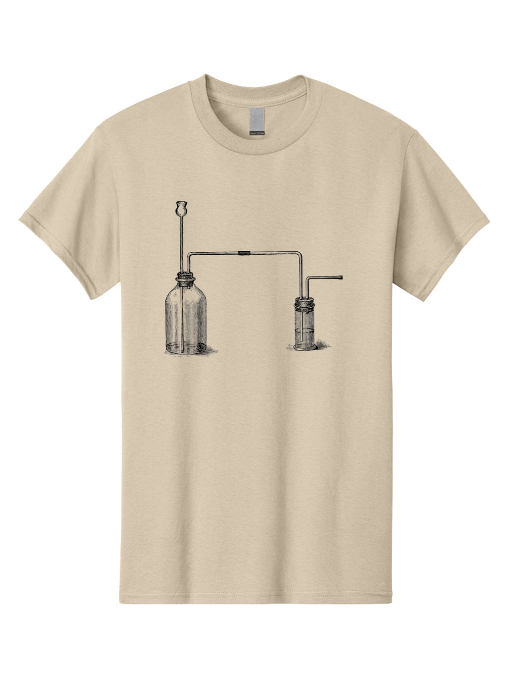 Laboratory-Equipment Men'S Graphic Tee, 100% Cotton, Comfortable Casual Summer Wear, Machine Washable, Laboratory Equipment, Scientific Apparatus, Glassware, Tubes, Bottles, Experimental Setup, Chemistry, Lab Setup, Equipment Connection Aad623