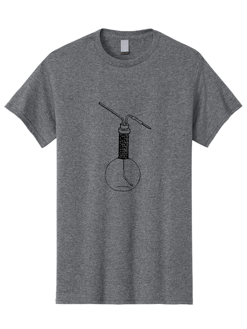 Laboratory-Flask-1 Men'S Graphic Tee, 100% Cotton, Comfortable Casual Summer Wear, Machine Washable, Laboratory Equipment, Science Lab, Chemistry Experiment, Glassware, Scientific Research, Flask With Tube, Laboratory Setup Aad624