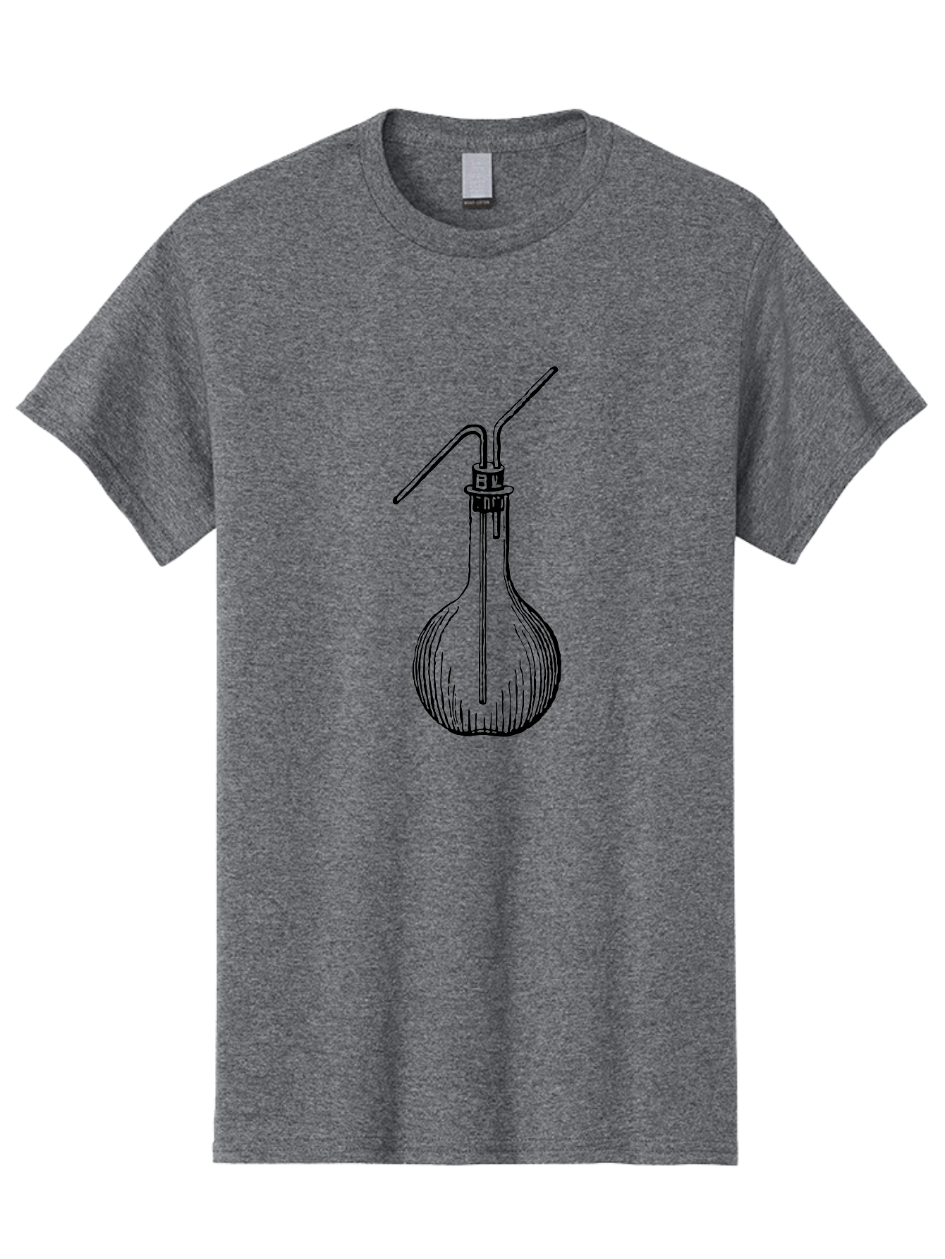 Laboratory-Flask Men'S Graphic Tee, 100% Cotton, Comfortable Casual Summer Wear, Machine Washable, Laboratory Equipment, Scientific Apparatus, Glass Flask, Chemistry Lab, Distillation Device, Experimental Setup, Vintage Illustration Aad627