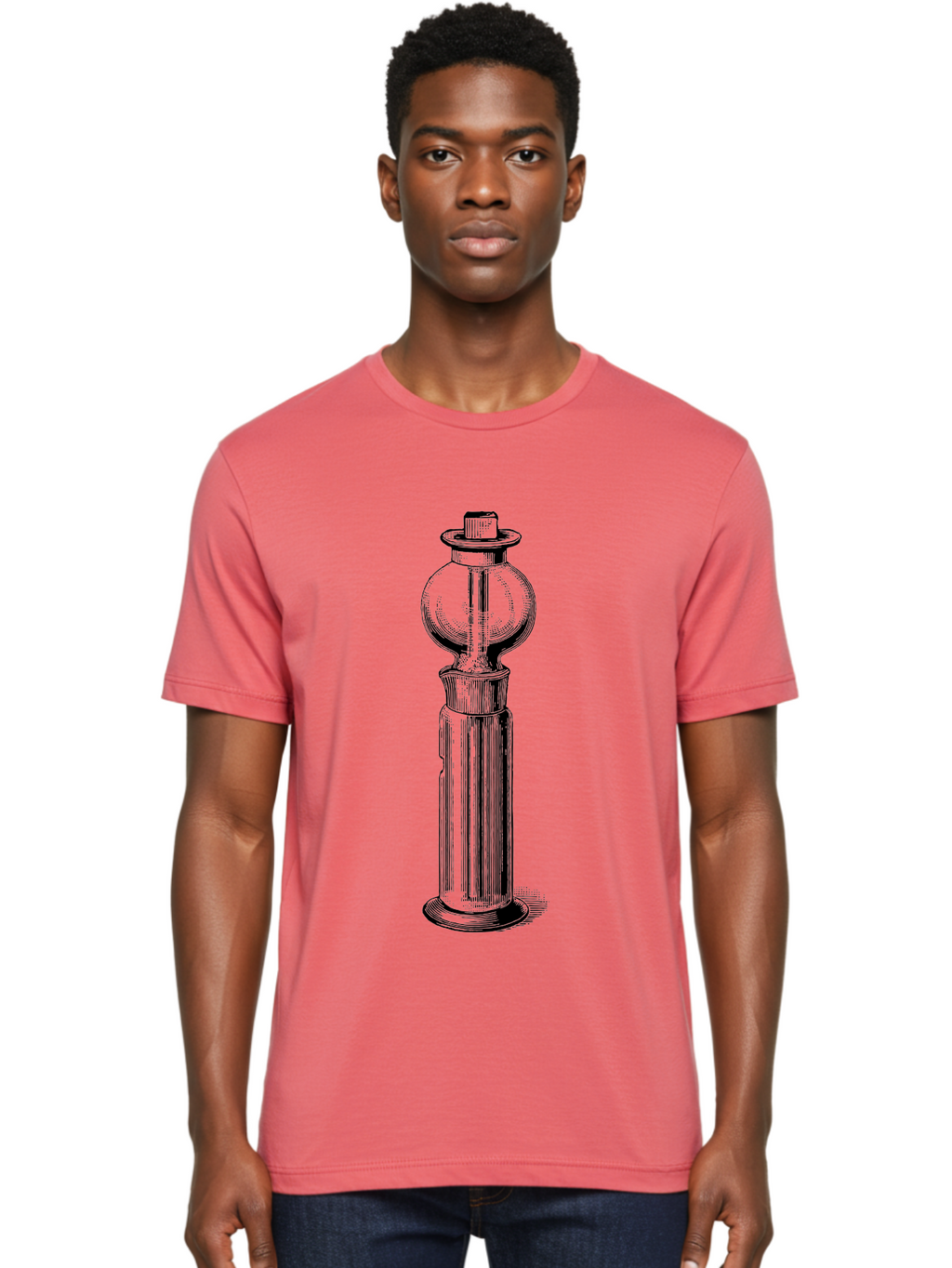 Lamp-Post Men'S Graphic Tee, 100% Cotton, Comfortable Casual Summer Wear, Machine Washable, Vintage Lamp Post, Street Lamp, Antique Lighting, Classic Design, Traditional Style, Ornate Details, Historic Architecture Aad628