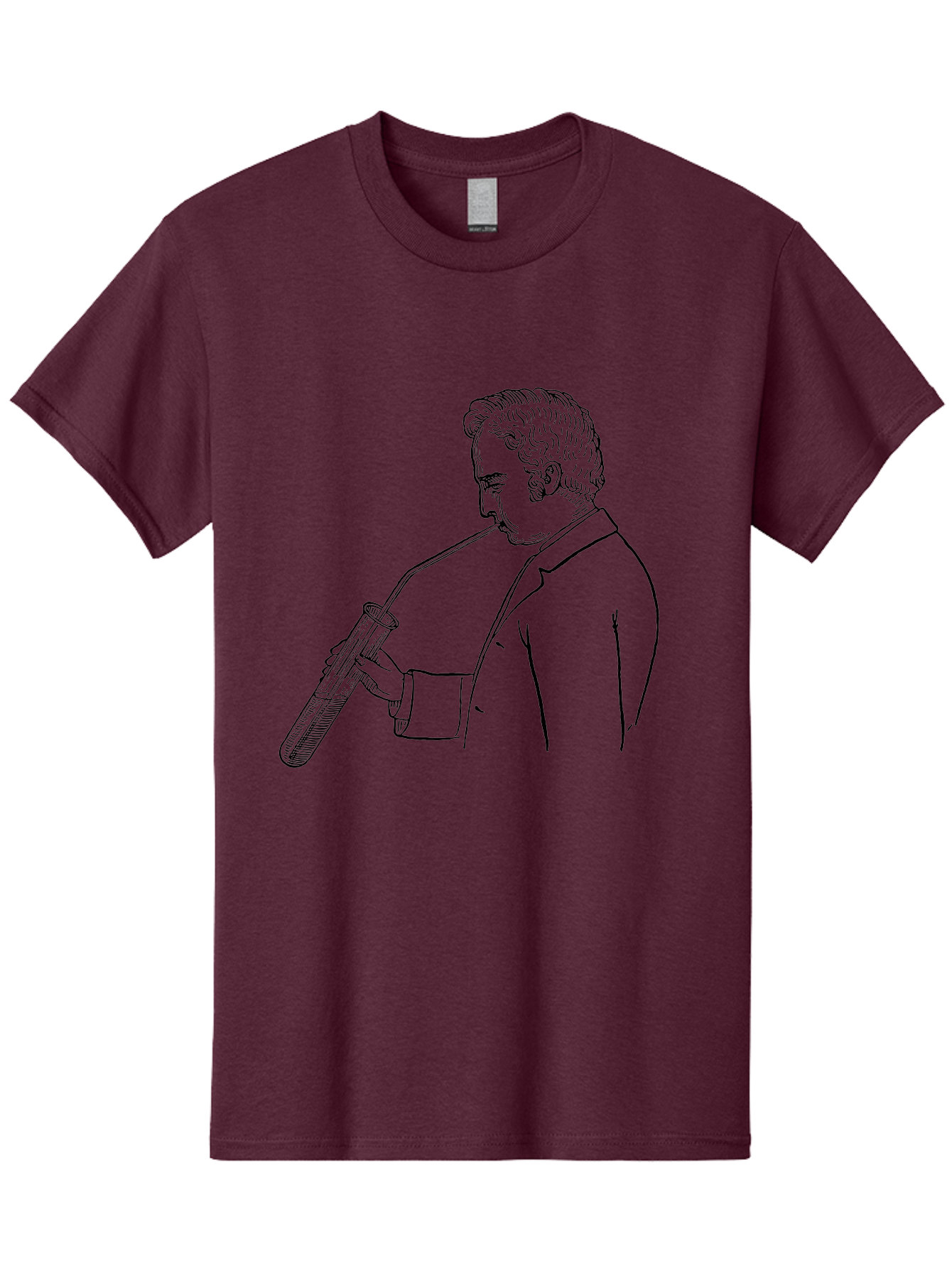 Man-Smoking-Pipe Men'S Graphic Tee, 100% Cotton, Comfortable Casual Summer Wear, Machine Washable, Man Holding Blowtorch, Vintage Illustration, Retro Artwork, Skilled Craftsman, Tool Usage, Industrial Work, Diy Projects, Craftsmanship, Aad631