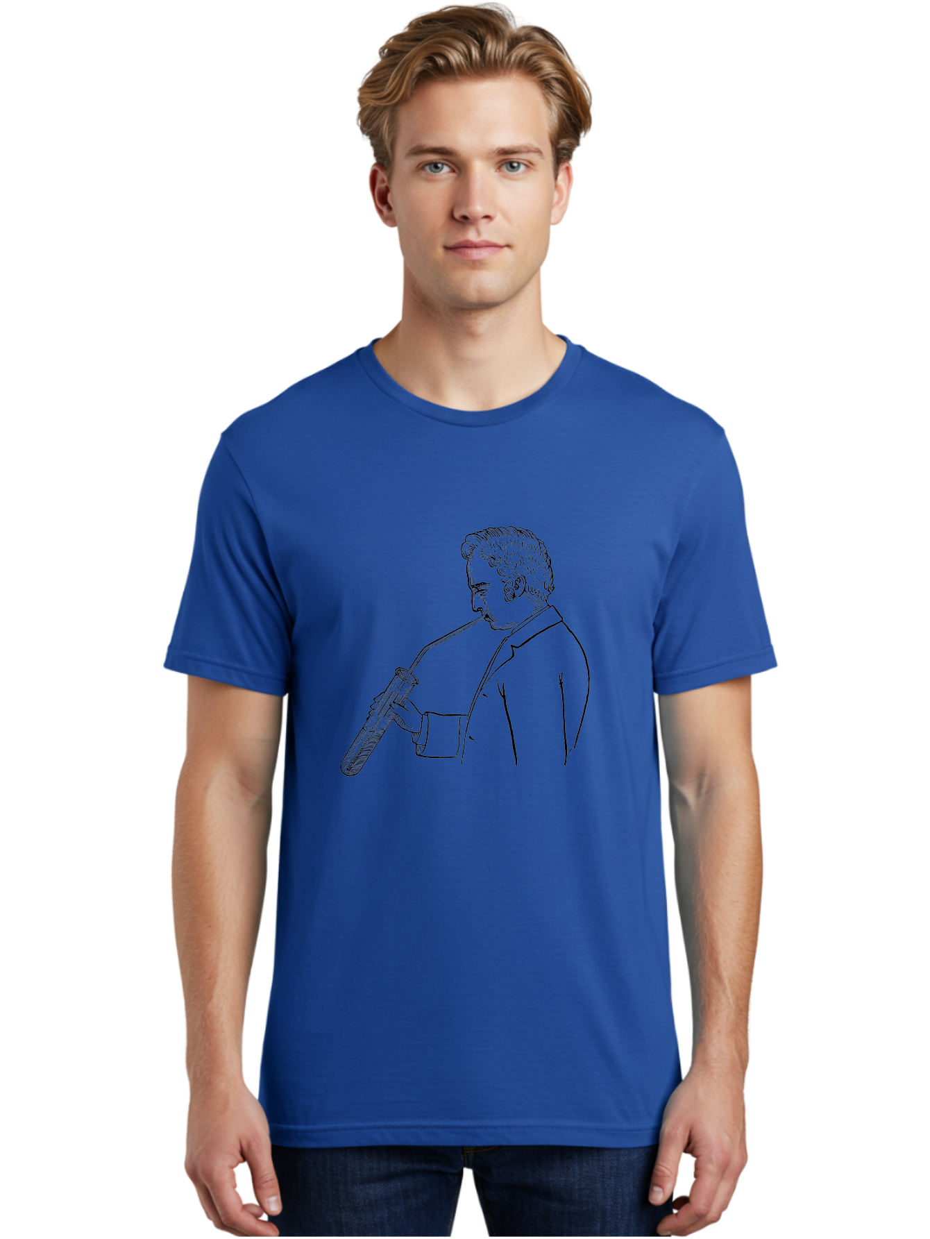 Man-Smoking-Pipe Men'S Graphic Tee, 100% Cotton, Comfortable Casual Summer Wear, Machine Washable, Man Holding Blowtorch, Vintage Illustration, Retro Artwork, Skilled Craftsman, Tool Usage, Industrial Work, Diy Projects, Craftsmanship, Aad631