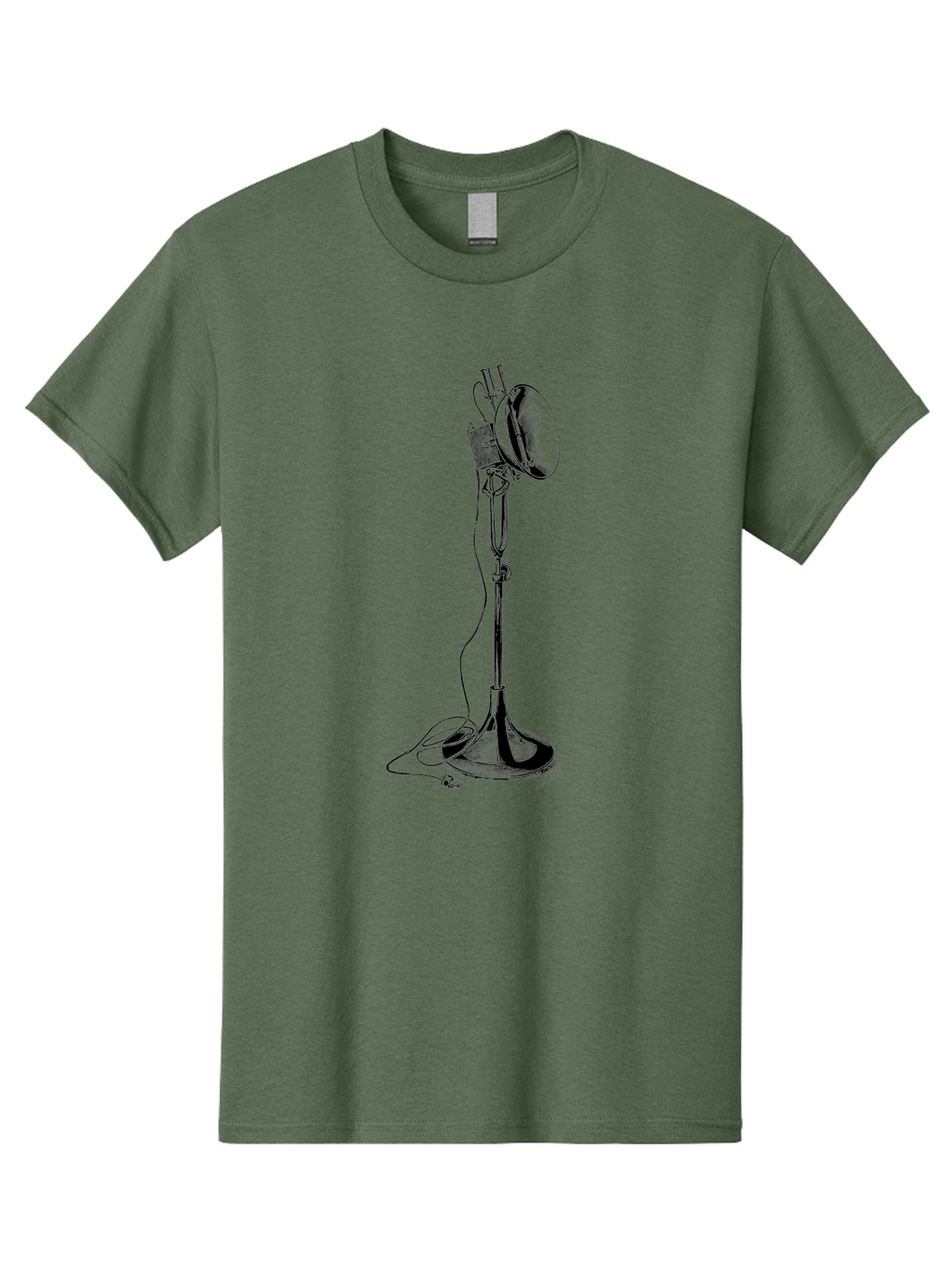 Microphone-Stand Men'S Graphic Tee, 100% Cotton, Comfortable Casual Summer Wear, Machine Washable, Studio Lighting, Photography Equipment, Adjustable Lamp, Cable Management, Professional Photography, Still Life Photography, High-Key Lighting, Aad635