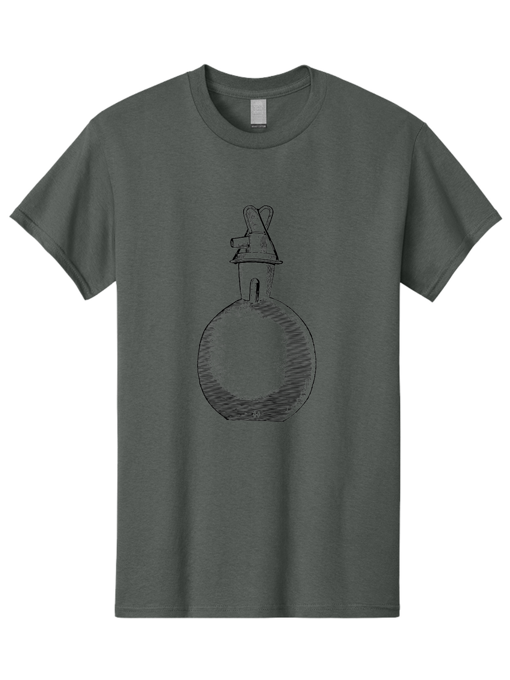 Molotov-Cocktail Men'S Graphic Tee, 100% Cotton, Comfortable Casual Summer Wear, Machine Washable, Potion Bottle, Vintage Apothecary, Fantasy Art, Mystical Elixir, Magical Concoction, Hand-Drawn Illustration, Sketch Art, Retro Style Aad637