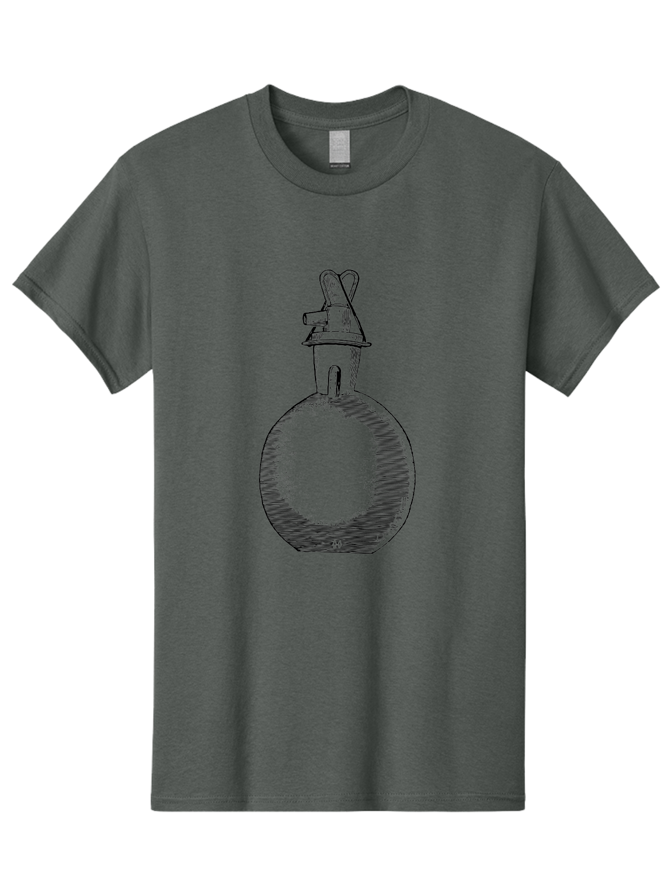 Molotov-Cocktail Men'S Graphic Tee, 100% Cotton, Comfortable Casual Summer Wear, Machine Washable, Potion Bottle, Vintage Apothecary, Fantasy Art, Mystical Elixir, Magical Concoction, Hand-Drawn Illustration, Sketch Art, Retro Style Aad637