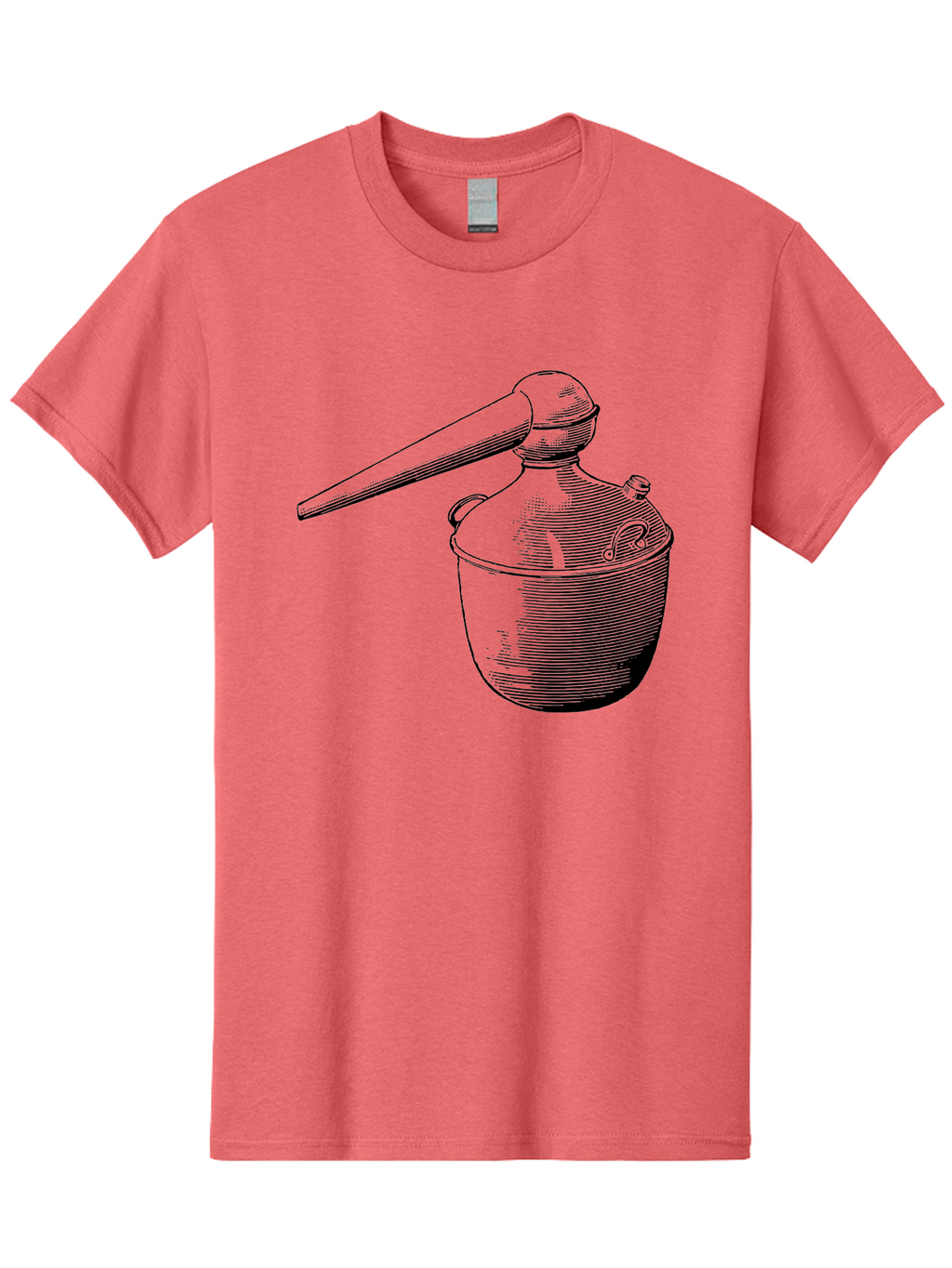 Neti-Pot Men'S Graphic Tee, 100% Cotton, Comfortable Casual Summer Wear, Machine Washable, Manual Grinder, Coffee Grinder, Spice Grinder, Kitchen Tool, Vintage Design, Manual Operation, Hand-Crank, Grinding Mechanism Aad638