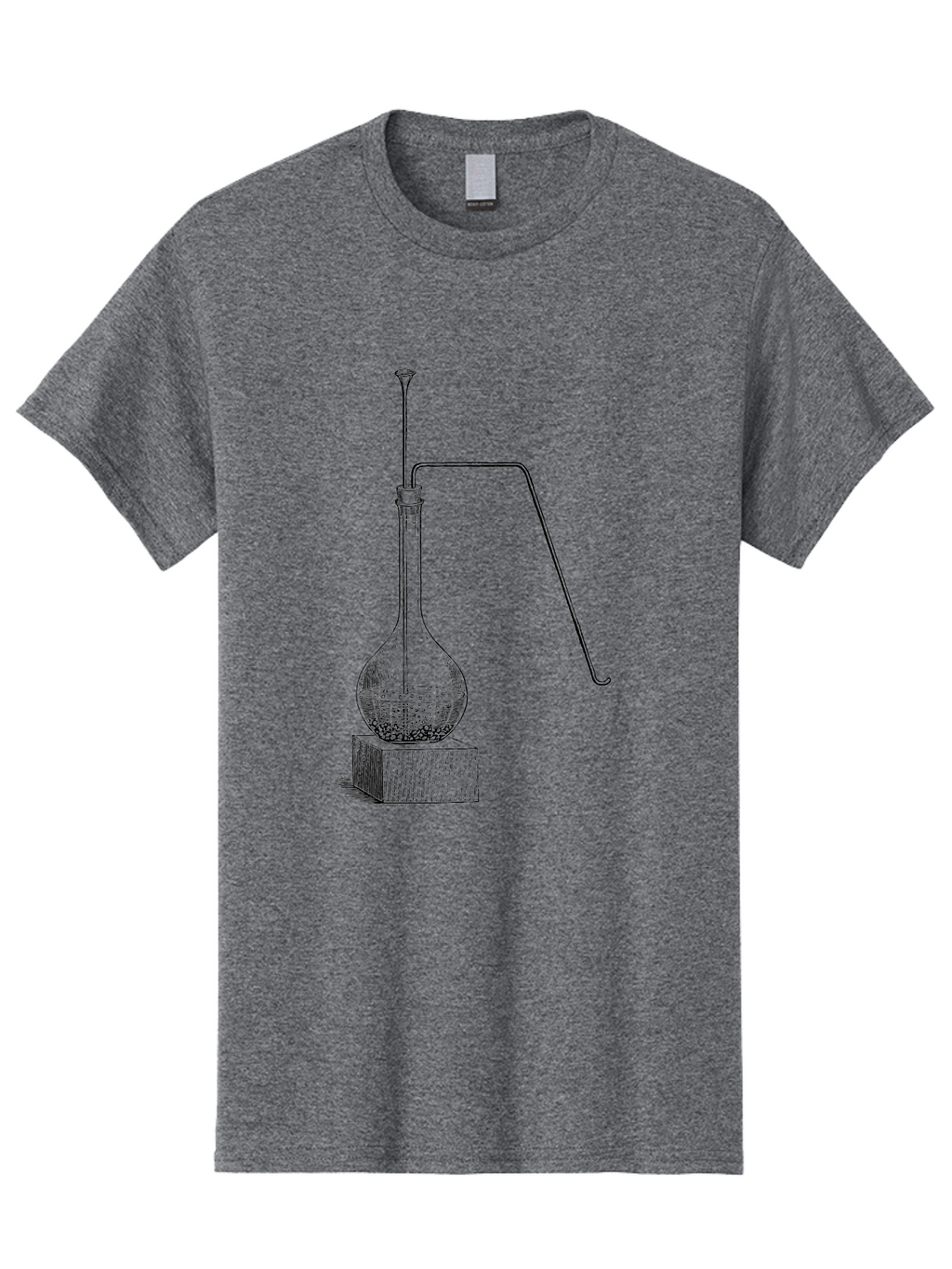 Retort-1 Men'S Graphic Tee, 100% Cotton, Comfortable Casual Summer Wear, Machine Washable, Laboratory Equipment, Scientific Glassware, Distillation Apparatus, Chemistry Experiment, Vintage Lab Setup, Scientific Illustration, Glass Flask, Aad646