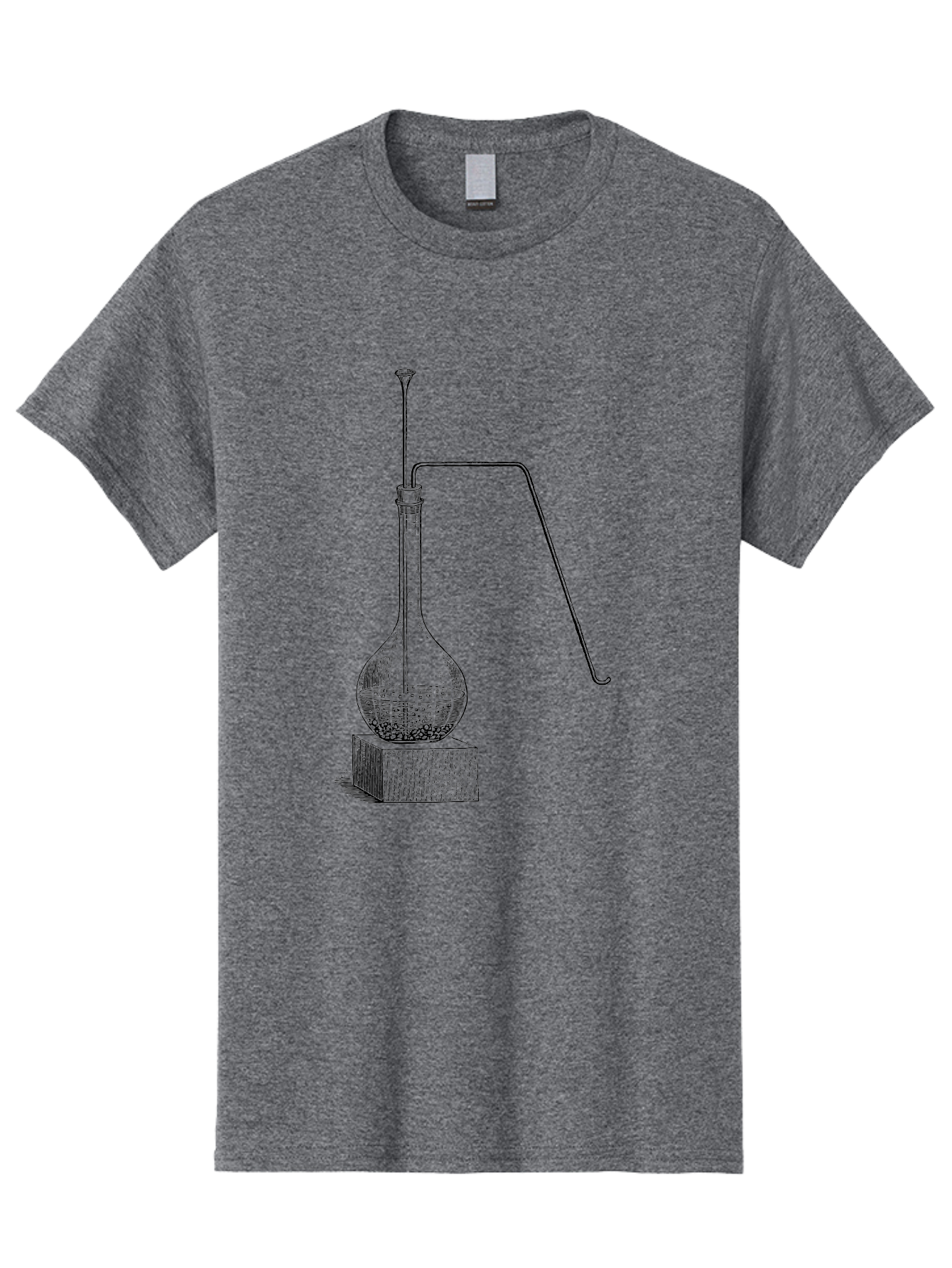 Retort-1 Men'S Graphic Tee, 100% Cotton, Comfortable Casual Summer Wear, Machine Washable, Laboratory Equipment, Scientific Glassware, Distillation Apparatus, Chemistry Experiment, Vintage Lab Setup, Scientific Illustration, Glass Flask, Aad646