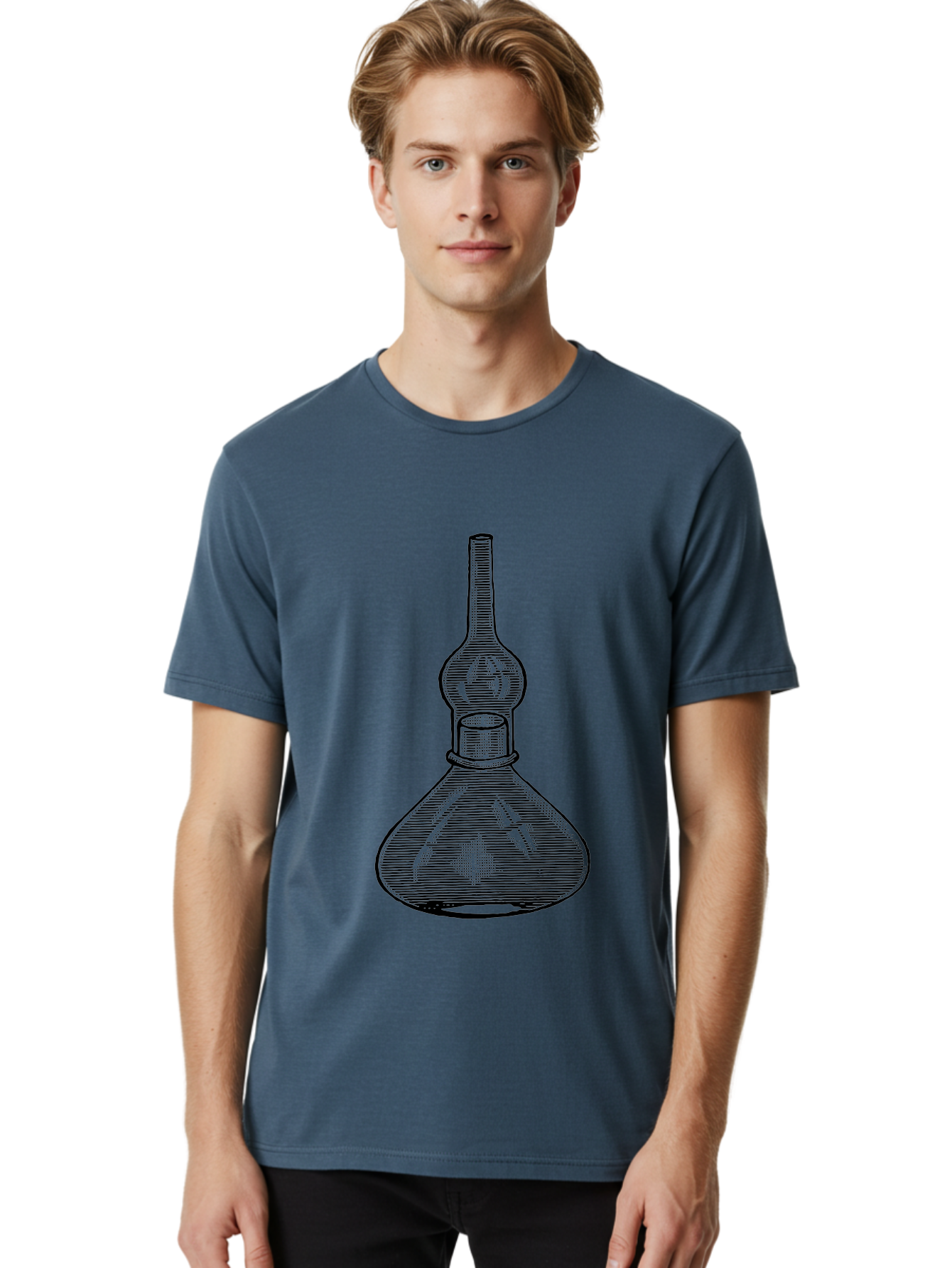 Separatory-Funnel Men'S Graphic Tee, 100% Cotton, Comfortable Casual Summer Wear, Machine Washable, Laboratory Equipment, Separatory Funnel, Glassware, Chemistry Lab, Scientific Tools, Experimental Apparatus, Chemical Separation Aad649