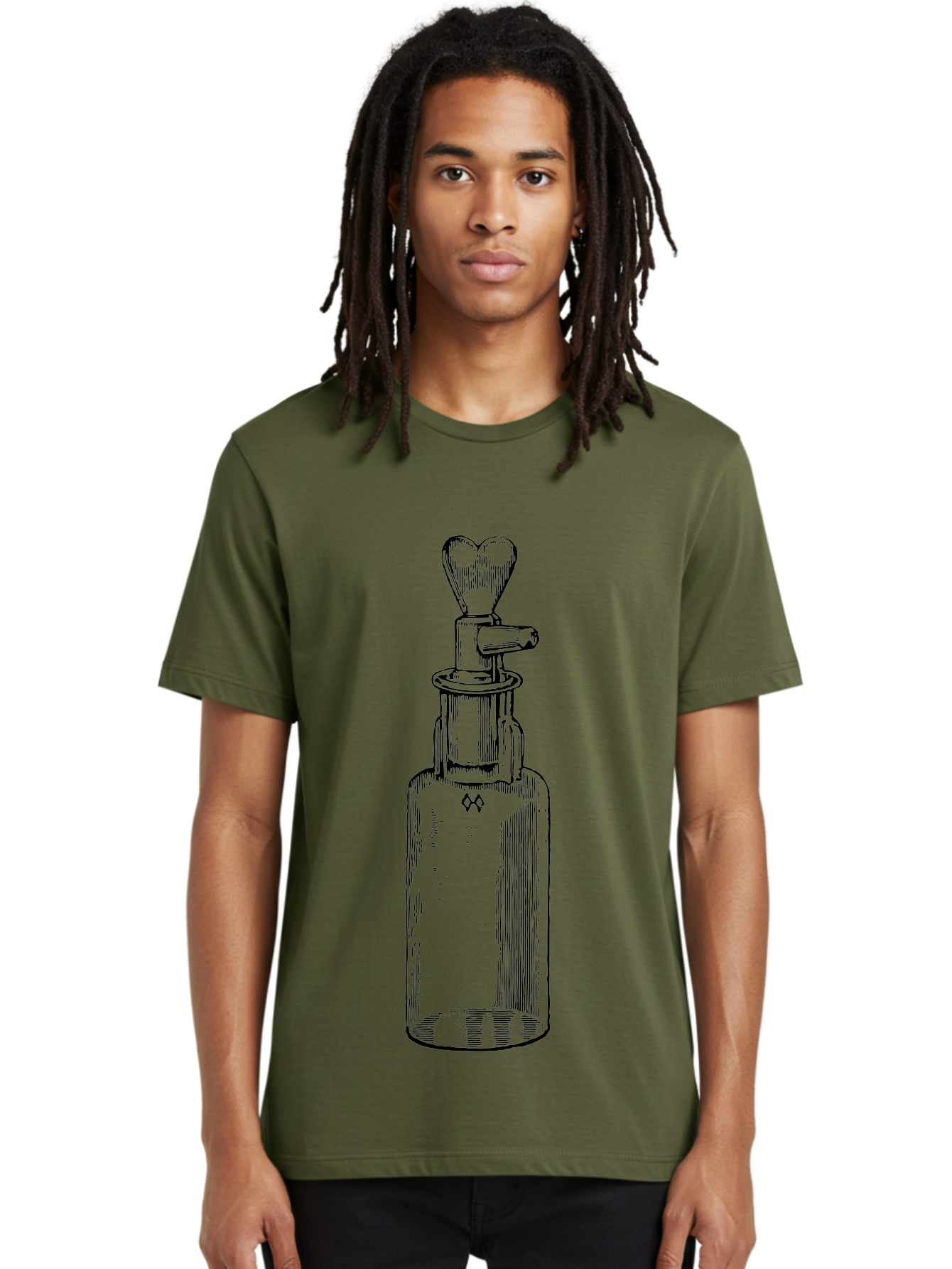 Soda-Syphon Men'S Graphic Tee, 100% Cotton, Comfortable Casual Summer Wear, Machine Washable, Vintage Soda Syphon, Antique Bottle, Heart-Shaped Top, Retro Kitchen Gadget, Nostalgic Design, Unique Collectible, Nostalgic Charm, Classic Decor Aad651