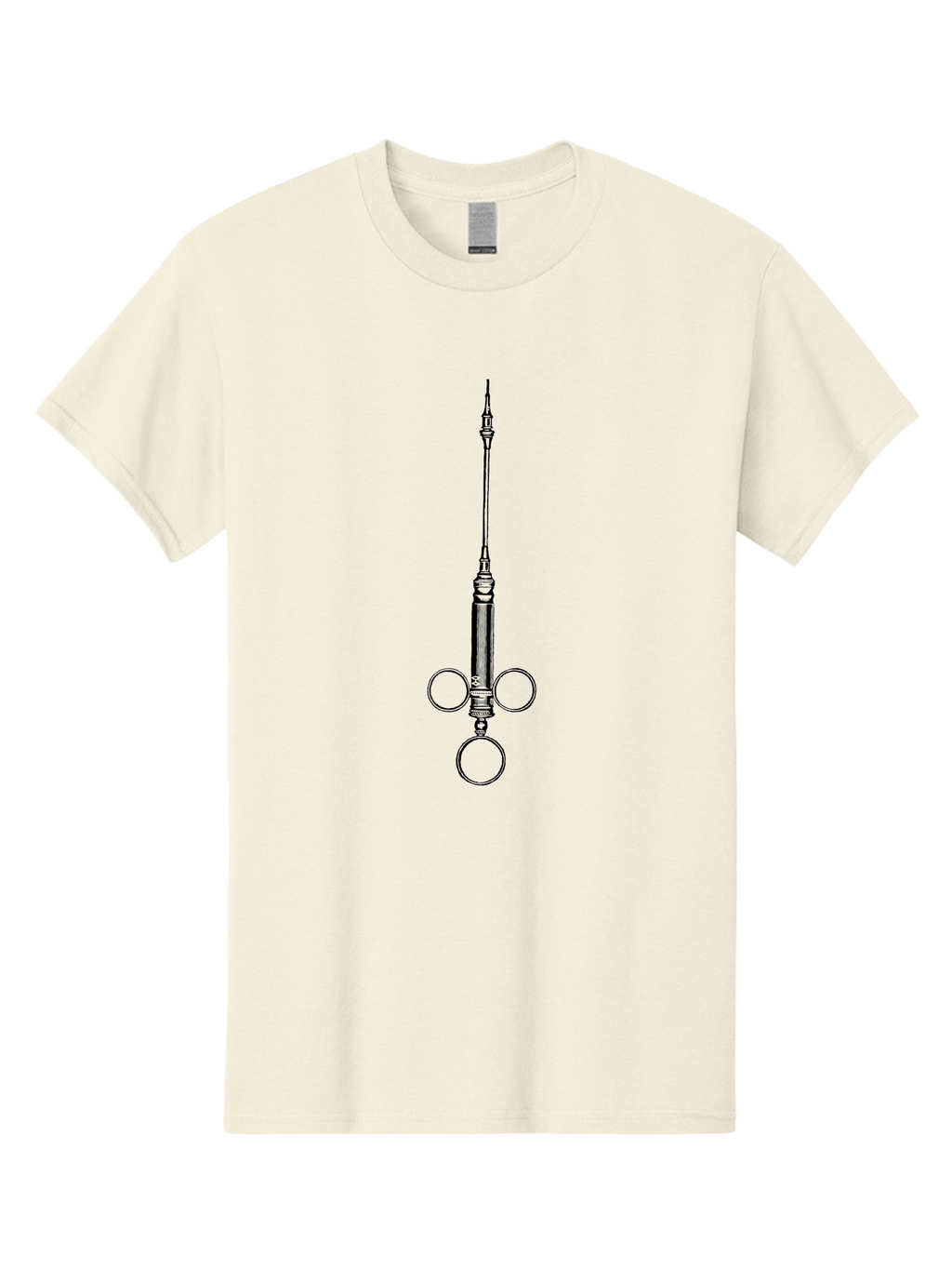 Syringe Men'S Graphic Tee, 100% Cotton, Comfortable Casual Summer Wear, Machine Washable, Medical Syringe, Medical Equipment, Healthcare Supplies, Injection Device, Vaccination Tool, Medical Illustration, Precise Medical Instrument Aad652
