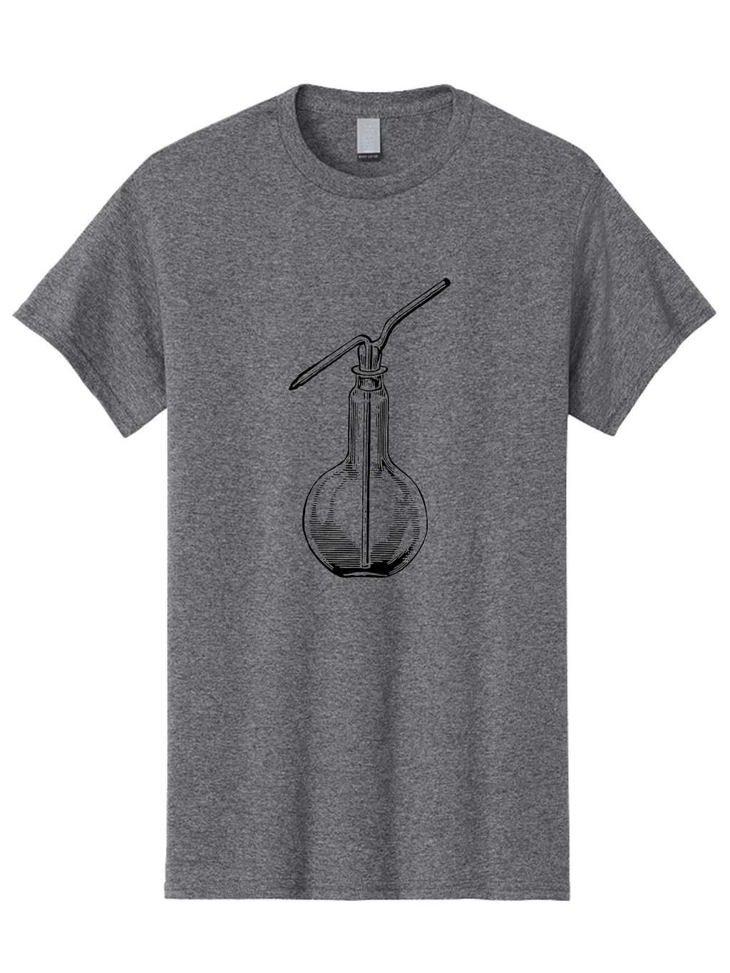 Woulfe-Bottle Men'S Graphic Tee, 100% Cotton, Comfortable Casual Summer Wear, Machine Washable, Laboratory Equipment, Glassware, Science Tools, Chemistry Lab, Wash Bottle, Chemical Apparatus, Scientific Instruments, Experimental Gear Aad665
