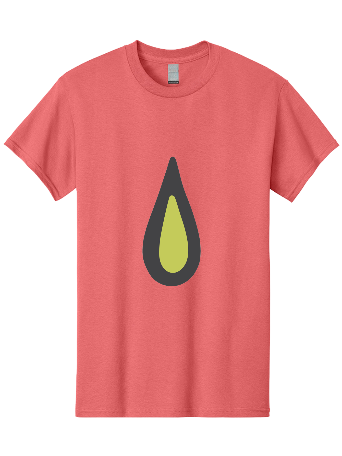 Avocado-2 Men'S Graphic Tee, 100% Cotton, Comfortable Casual Summer Wear, Machine Washable, Avocado Illustration, Simple Design, Minimalist Art, Yellow And Black Colors, Fruit Icon, Healthy Food Symbol, Green Background Ignored, Aad669
