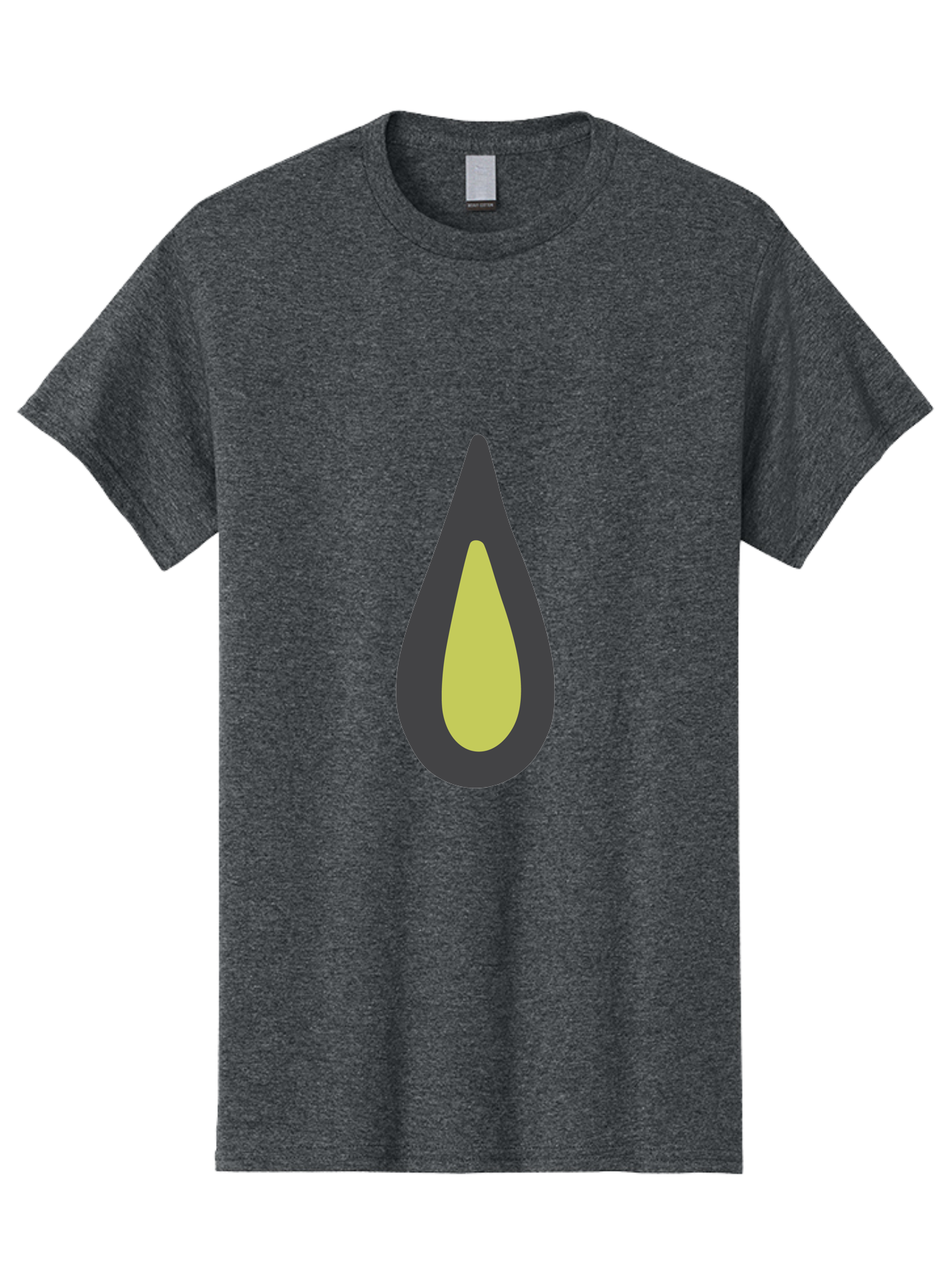 Avocado-2 Men'S Graphic Tee, 100% Cotton, Comfortable Casual Summer Wear, Machine Washable, Avocado Illustration, Simple Design, Minimalist Art, Yellow And Black Colors, Fruit Icon, Healthy Food Symbol, Green Background Ignored, Aad669