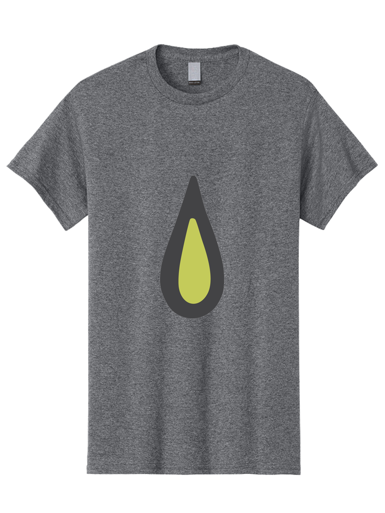 Avocado-2 Men'S Graphic Tee, 100% Cotton, Comfortable Casual Summer Wear, Machine Washable, Avocado Illustration, Simple Design, Minimalist Art, Yellow And Black Colors, Fruit Icon, Healthy Food Symbol, Green Background Ignored, Aad669