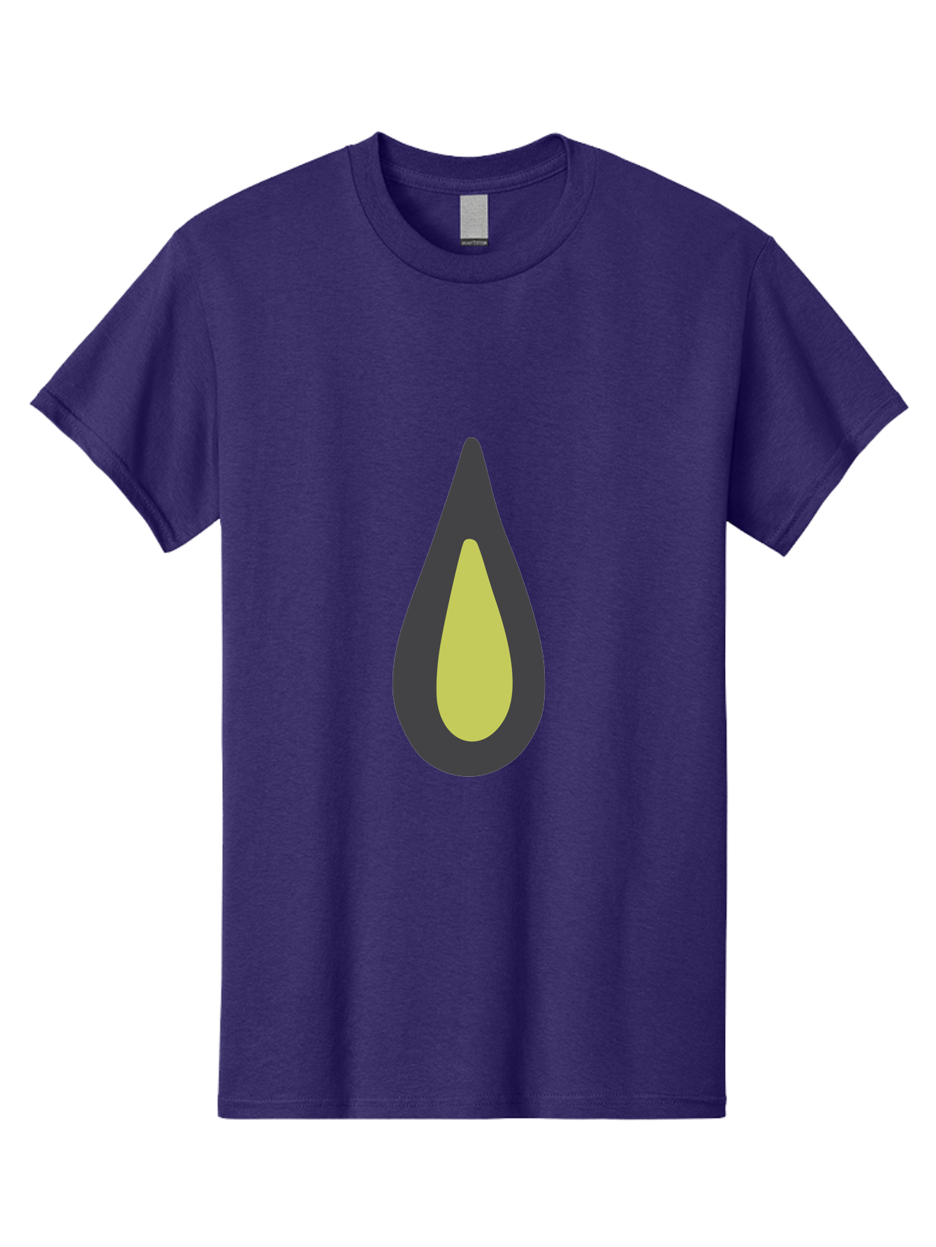 Avocado-2 Men'S Graphic Tee, 100% Cotton, Comfortable Casual Summer Wear, Machine Washable, Avocado Illustration, Simple Design, Minimalist Art, Yellow And Black Colors, Fruit Icon, Healthy Food Symbol, Green Background Ignored, Aad669