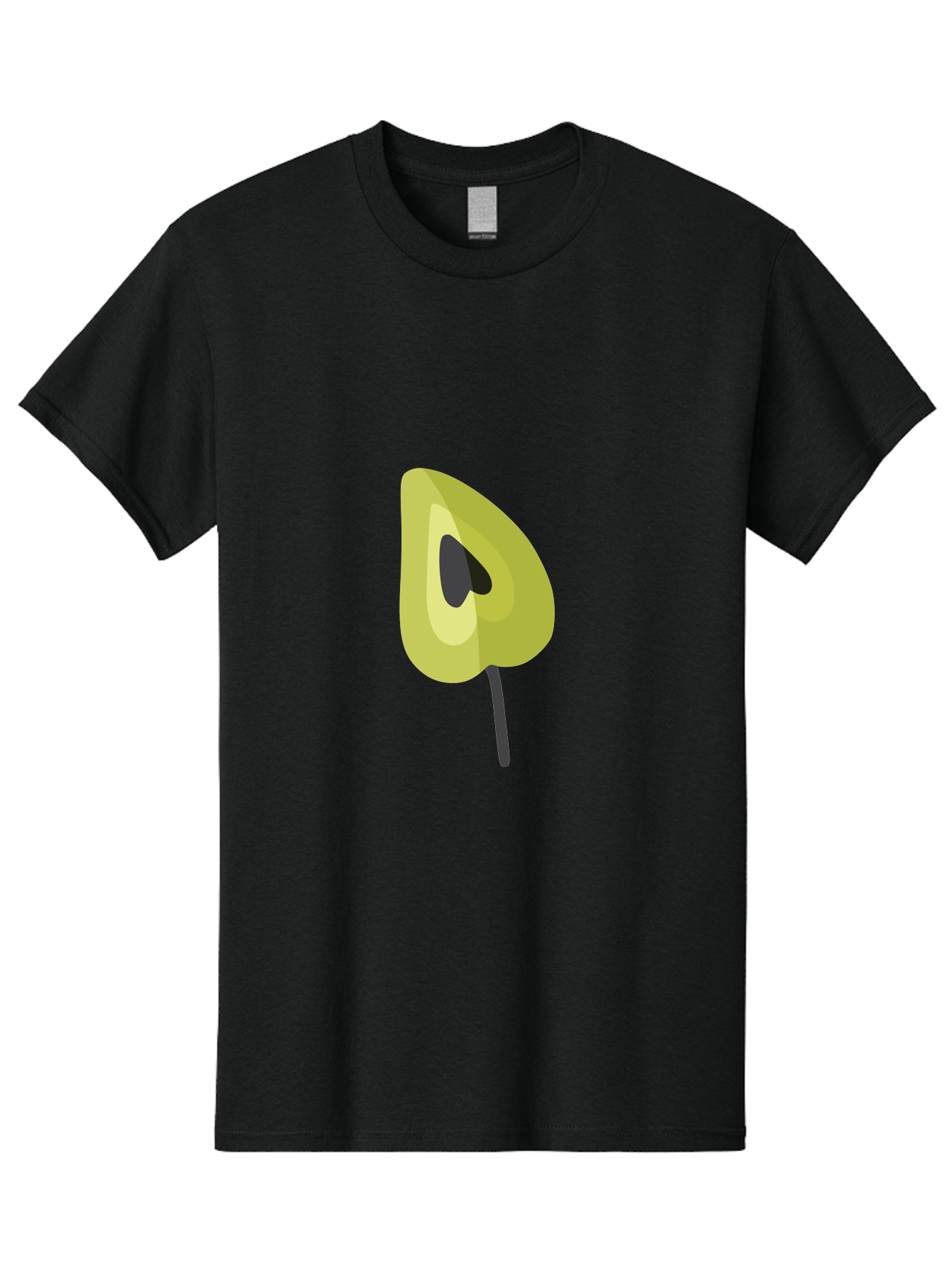 Avocado-Half Men'S Graphic Tee, 100% Cotton, Comfortable Casual Summer Wear, Machine Washable, Avocado Illustration, Halved Avocado, Heart Shape Pit, Simple Design, Minimalist Art, Food Graphic, Healthy Eating, Nutrition Symbol Aad670