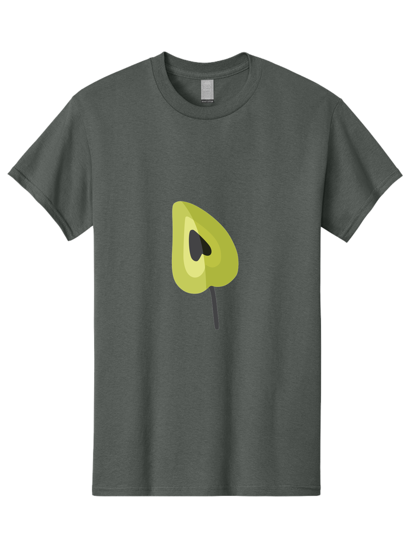 Avocado-Half Men'S Graphic Tee, 100% Cotton, Comfortable Casual Summer Wear, Machine Washable, Avocado Illustration, Halved Avocado, Heart Shape Pit, Simple Design, Minimalist Art, Food Graphic, Healthy Eating, Nutrition Symbol Aad670