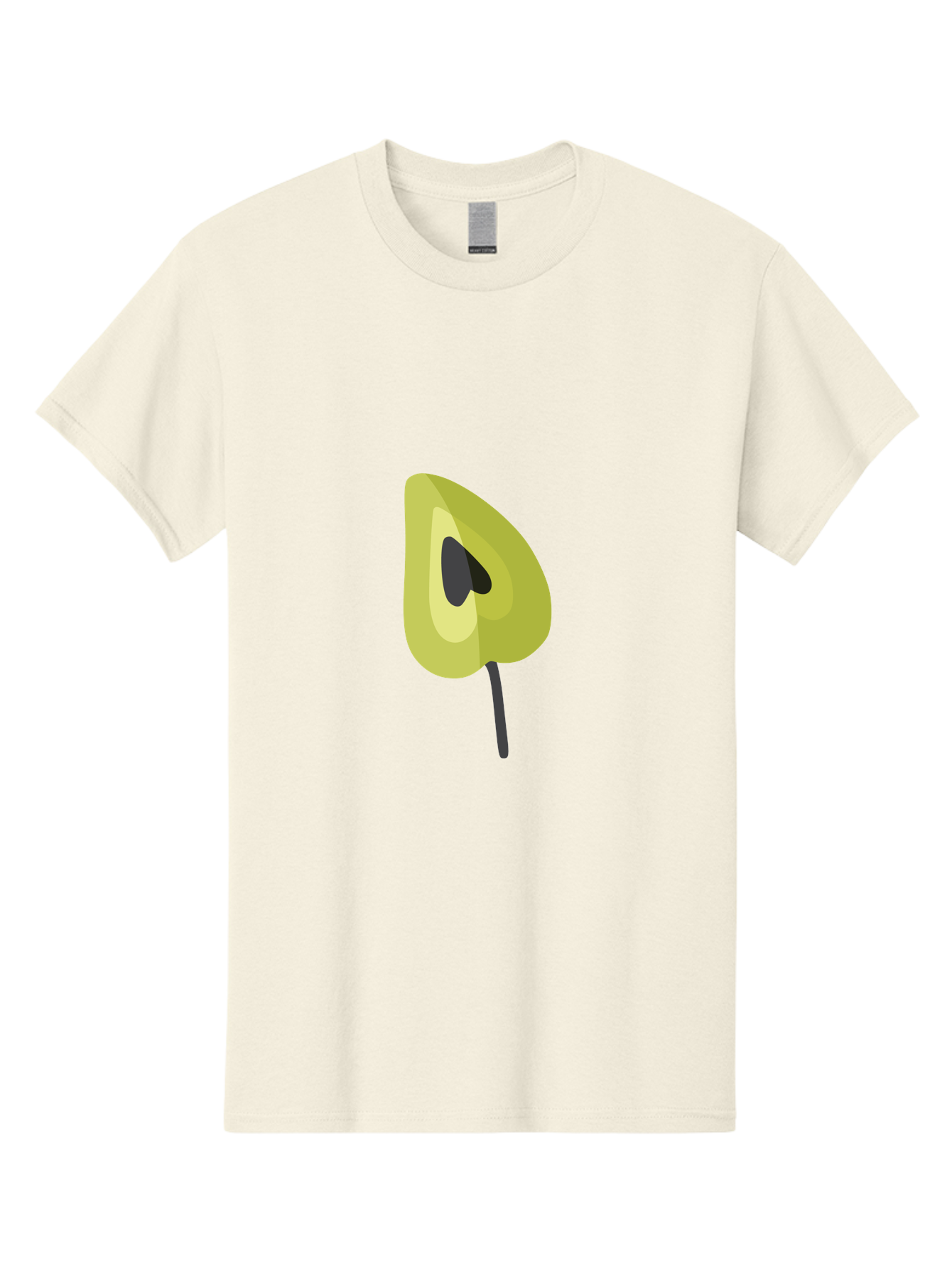 Avocado-Half Men'S Graphic Tee, 100% Cotton, Comfortable Casual Summer Wear, Machine Washable, Avocado Illustration, Halved Avocado, Heart Shape Pit, Simple Design, Minimalist Art, Food Graphic, Healthy Eating, Nutrition Symbol Aad670