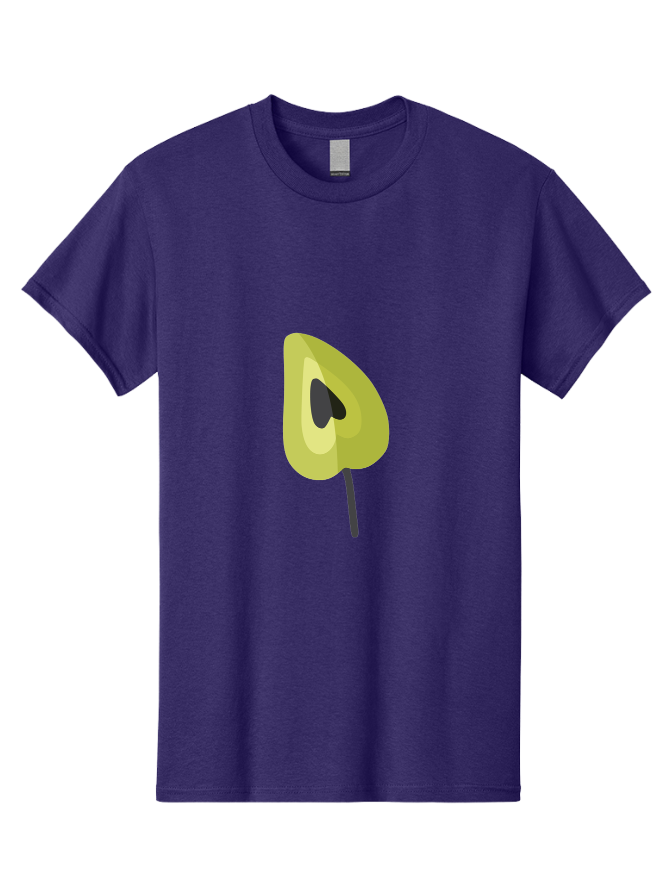 Avocado-Half Men'S Graphic Tee, 100% Cotton, Comfortable Casual Summer Wear, Machine Washable, Avocado Illustration, Halved Avocado, Heart Shape Pit, Simple Design, Minimalist Art, Food Graphic, Healthy Eating, Nutrition Symbol Aad670