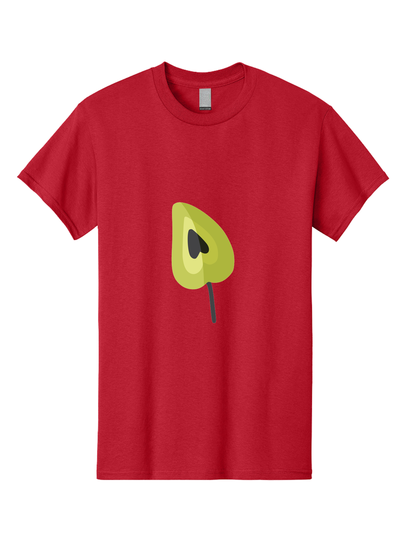 Avocado-Half Men'S Graphic Tee, 100% Cotton, Comfortable Casual Summer Wear, Machine Washable, Avocado Illustration, Halved Avocado, Heart Shape Pit, Simple Design, Minimalist Art, Food Graphic, Healthy Eating, Nutrition Symbol Aad670