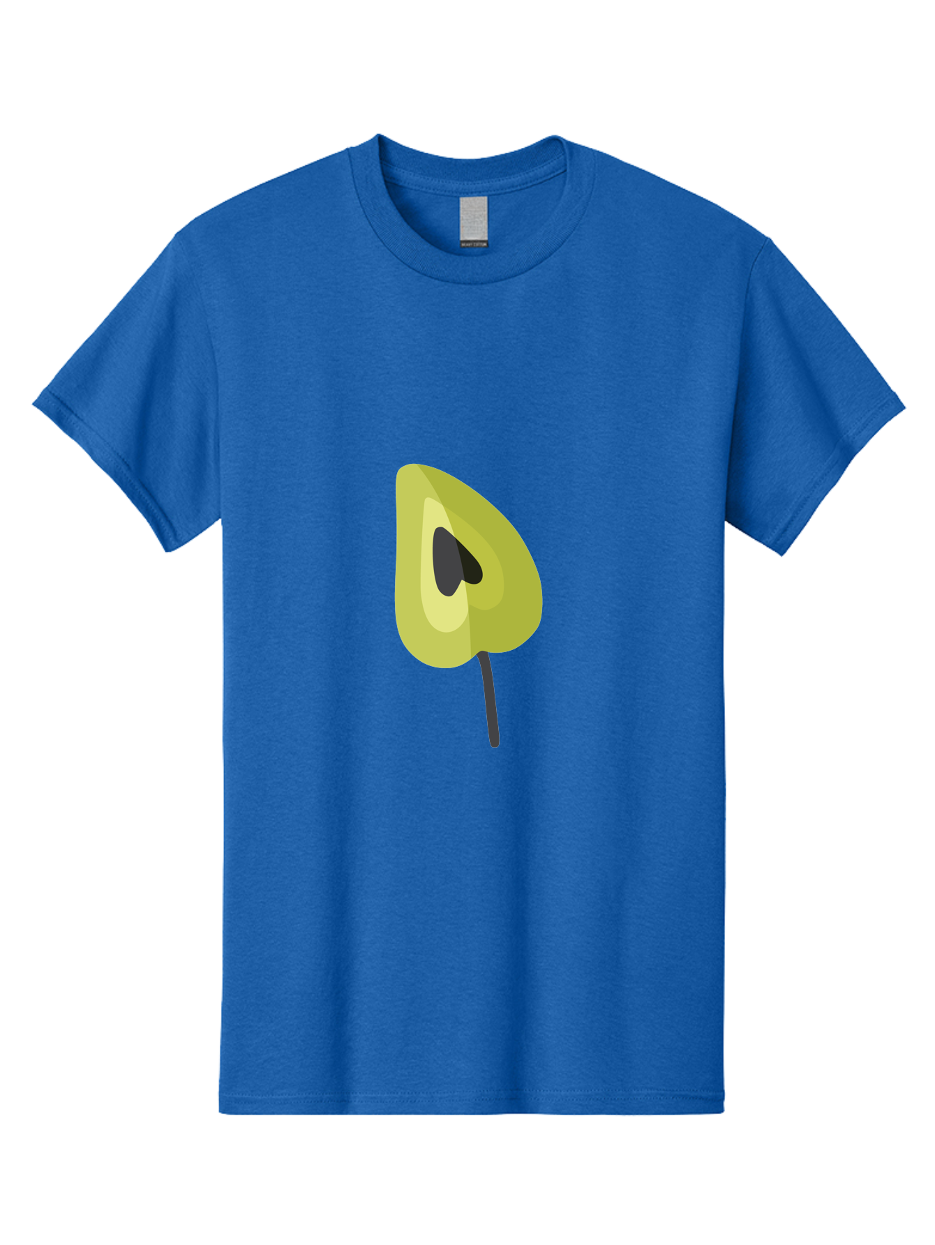 Avocado-Half Men'S Graphic Tee, 100% Cotton, Comfortable Casual Summer Wear, Machine Washable, Avocado Illustration, Halved Avocado, Heart Shape Pit, Simple Design, Minimalist Art, Food Graphic, Healthy Eating, Nutrition Symbol Aad670