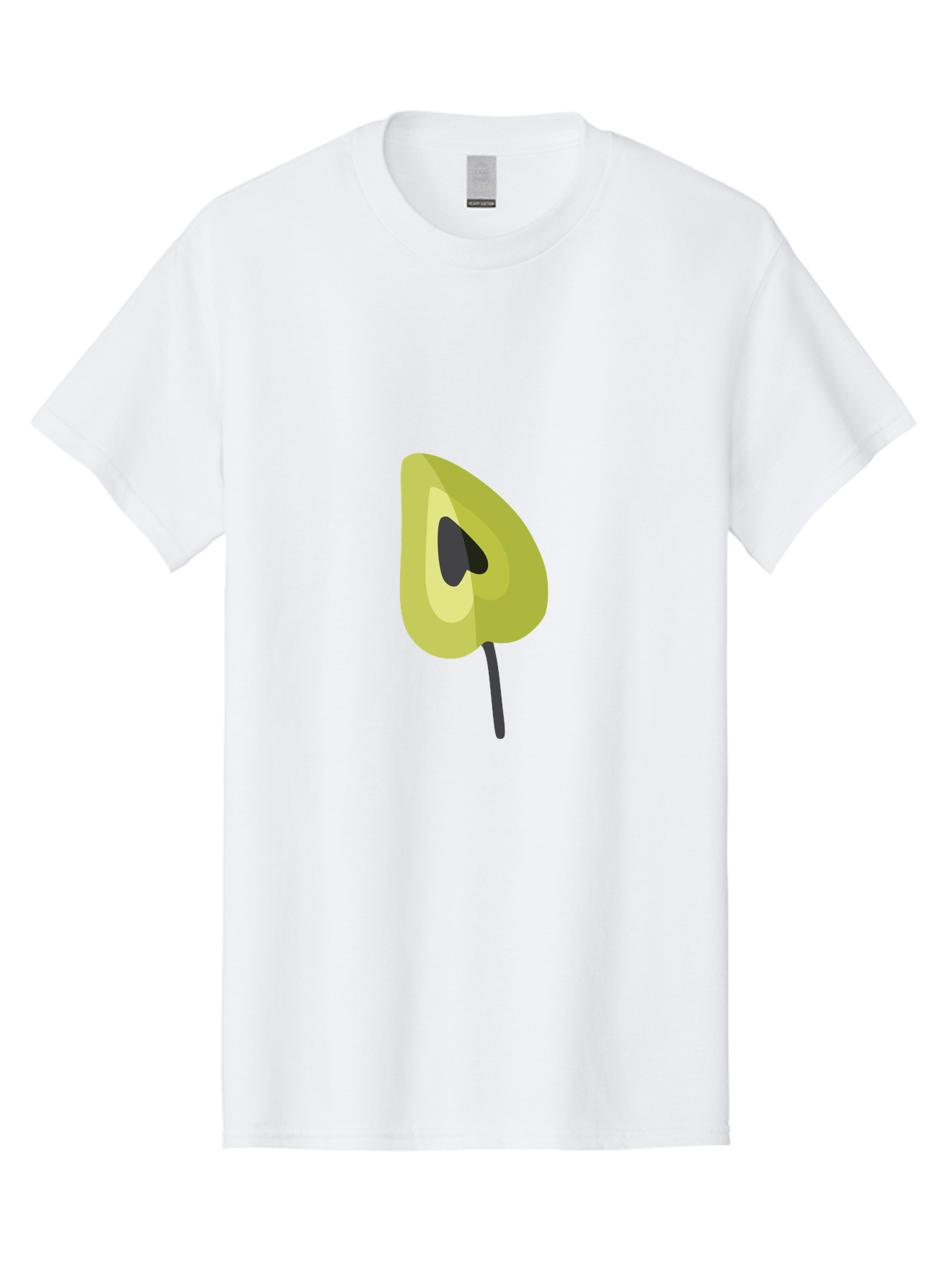 Avocado-Half Men'S Graphic Tee, 100% Cotton, Comfortable Casual Summer Wear, Machine Washable, Avocado Illustration, Halved Avocado, Heart Shape Pit, Simple Design, Minimalist Art, Food Graphic, Healthy Eating, Nutrition Symbol Aad670