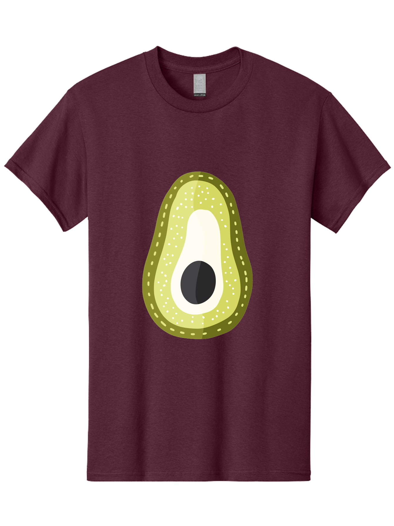 Avocado Men'S Graphic Tee, 100% Cotton, Comfortable Casual Summer Wear, Machine Washable, Avocado Slice, Ripe Avocado, Green Fruit, Single Pit, Avocado Texture, Cartoon Style, Healthy Eating, Nutritious Food, Fruit Illustration Aad671