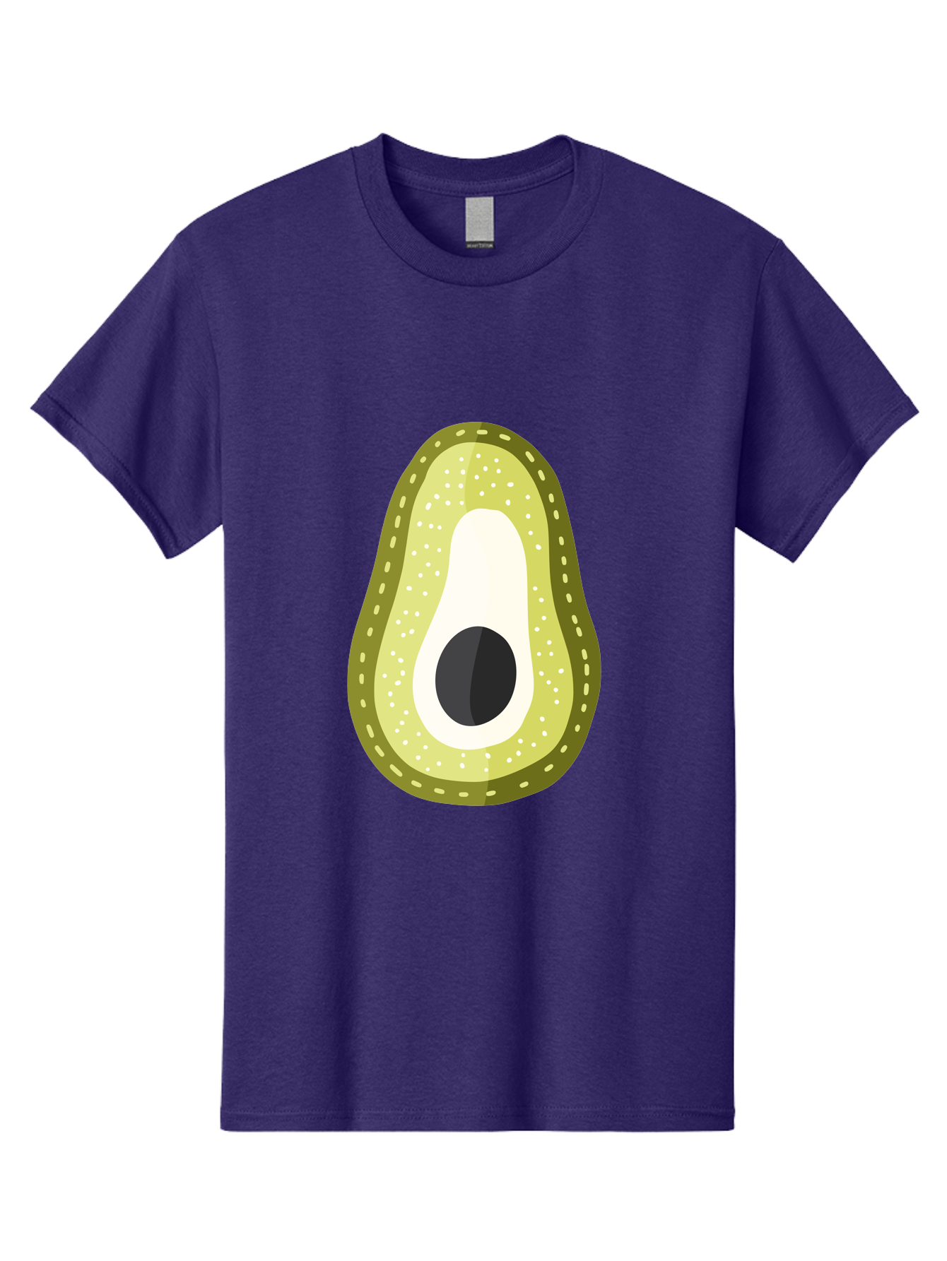 Avocado Men'S Graphic Tee, 100% Cotton, Comfortable Casual Summer Wear, Machine Washable, Avocado Slice, Ripe Avocado, Green Fruit, Single Pit, Avocado Texture, Cartoon Style, Healthy Eating, Nutritious Food, Fruit Illustration Aad671