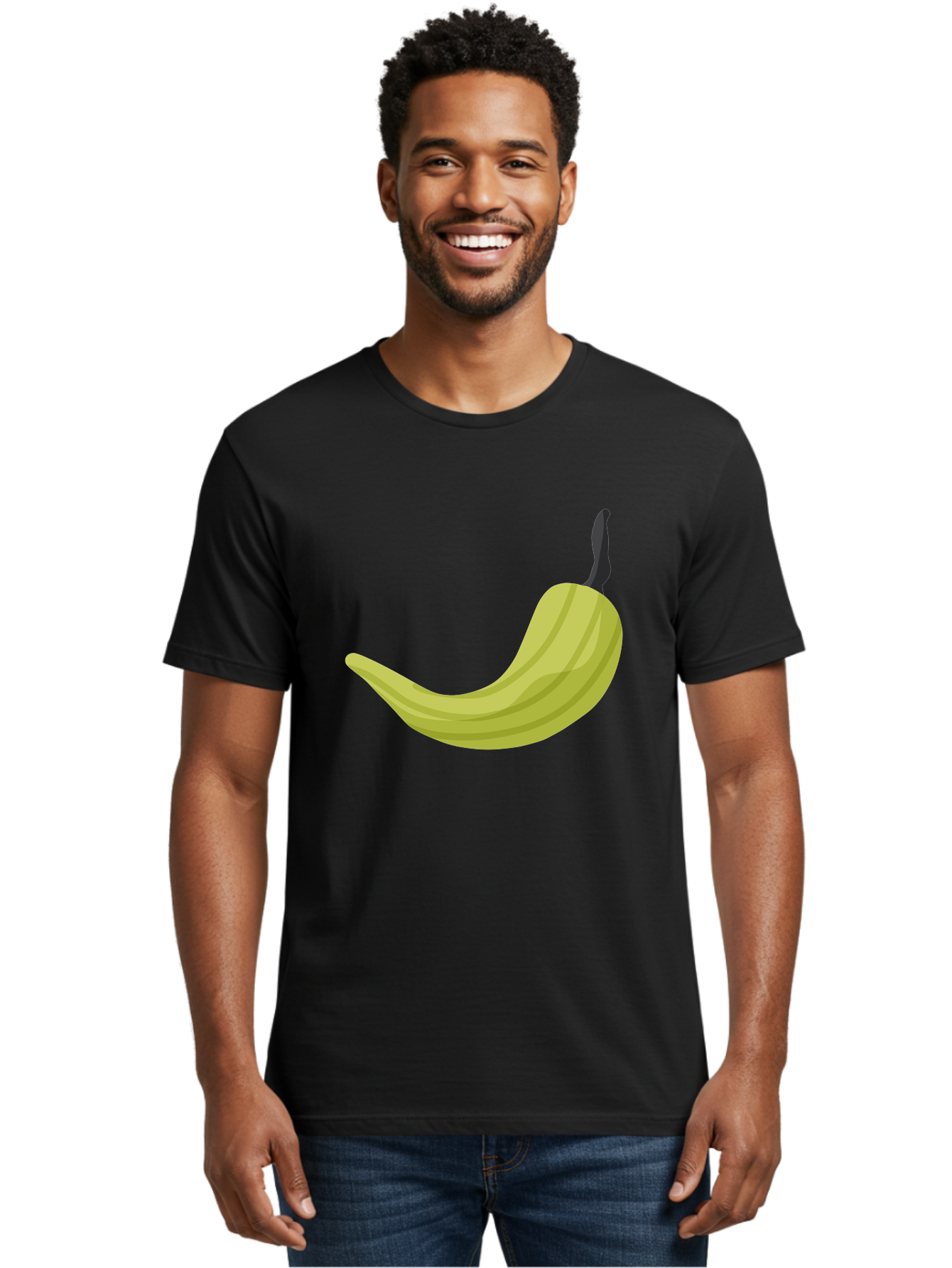 Banana Men'S Graphic Tee, 100% Cotton, Comfortable Casual Summer Wear, Machine Washable, Yellow Banana, Ripe Fruit, Healthy Snack, Digital Illustration, Cartoon Style, Simple Design, Fruit Icon Aad672