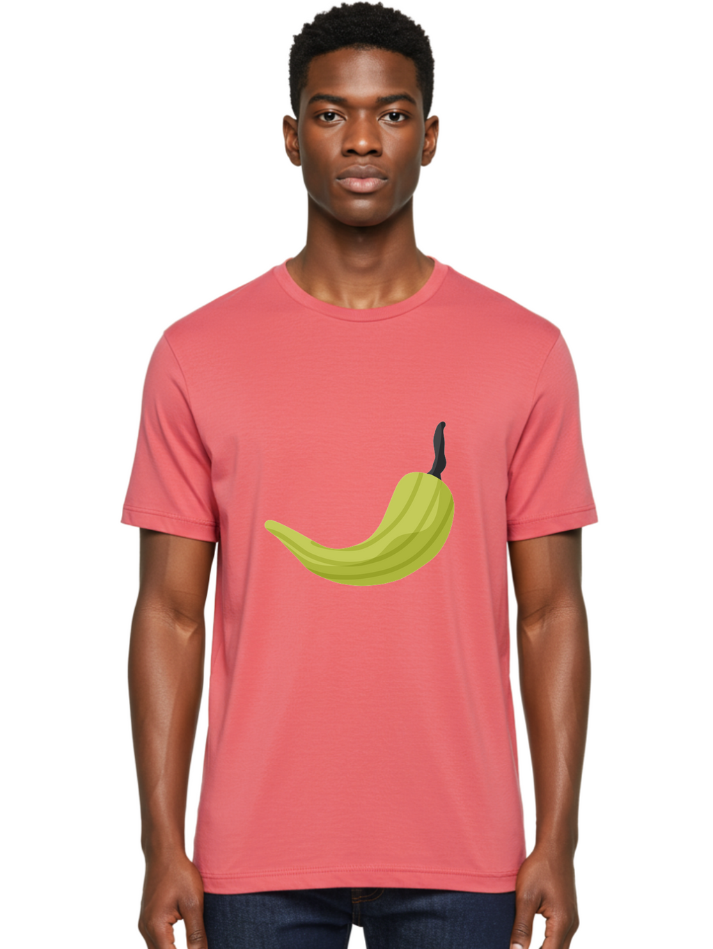 Banana Men'S Graphic Tee, 100% Cotton, Comfortable Casual Summer Wear, Machine Washable, Yellow Banana, Ripe Fruit, Healthy Snack, Digital Illustration, Cartoon Style, Simple Design, Fruit Icon Aad672